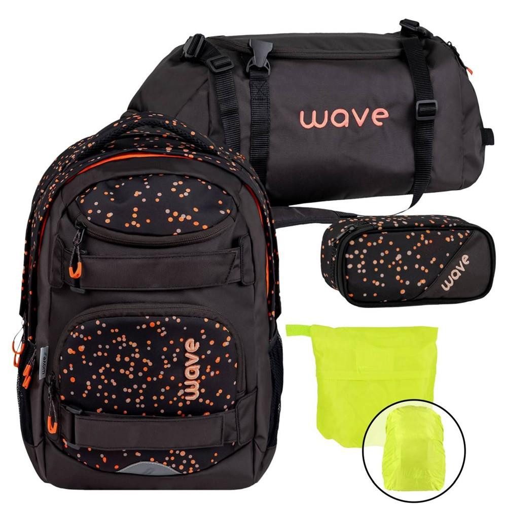 Wave Schulrucksack "Infinity Move" Rucksack Schule Set für Mädchen Jungen Teenager, Schultasche, ab 5. Klasse, weiterführende Schule, mit Regenhülle