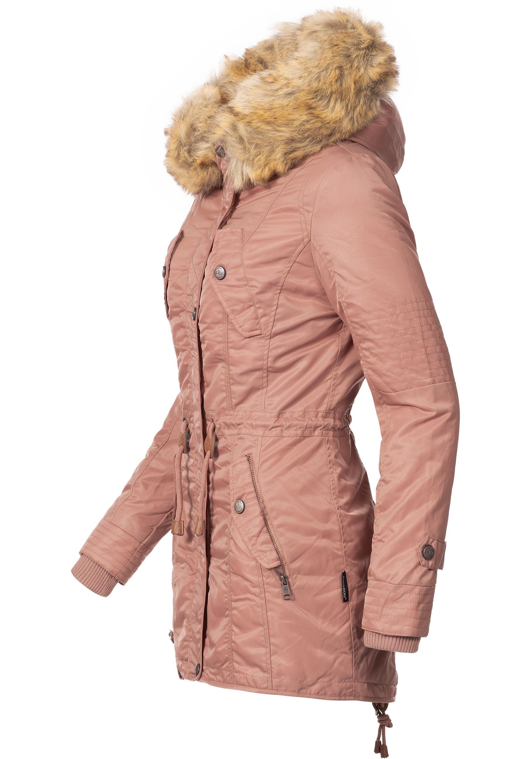 Navahoo Wintermantel La Viva hochwertiger Winterparka mit großem Kunstfell günstig online kaufen