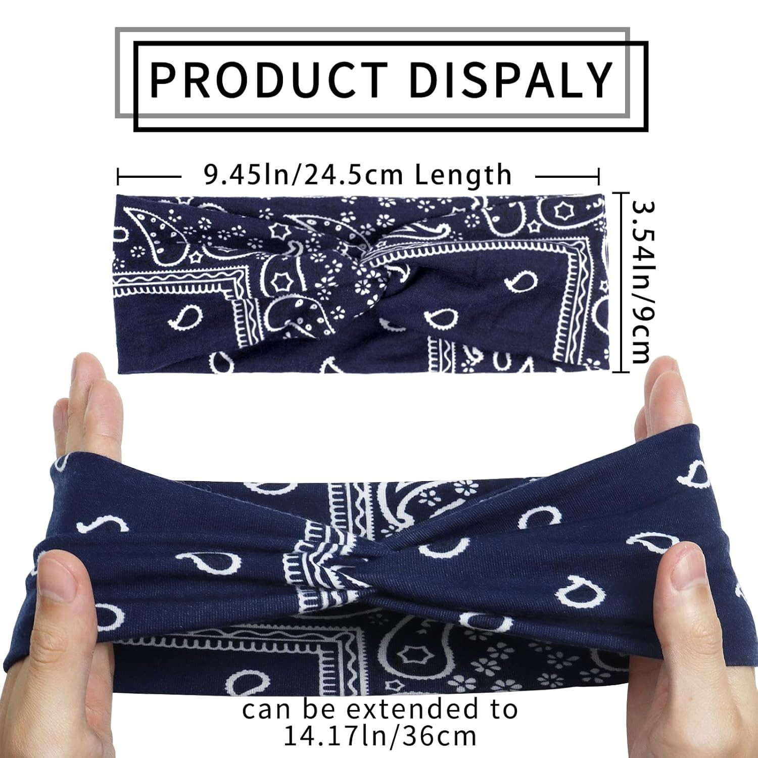 Coonoor Haargummi Haarbänder Damen Sommer Boho Stirnband Print Haarschmuck, 6-tlg.