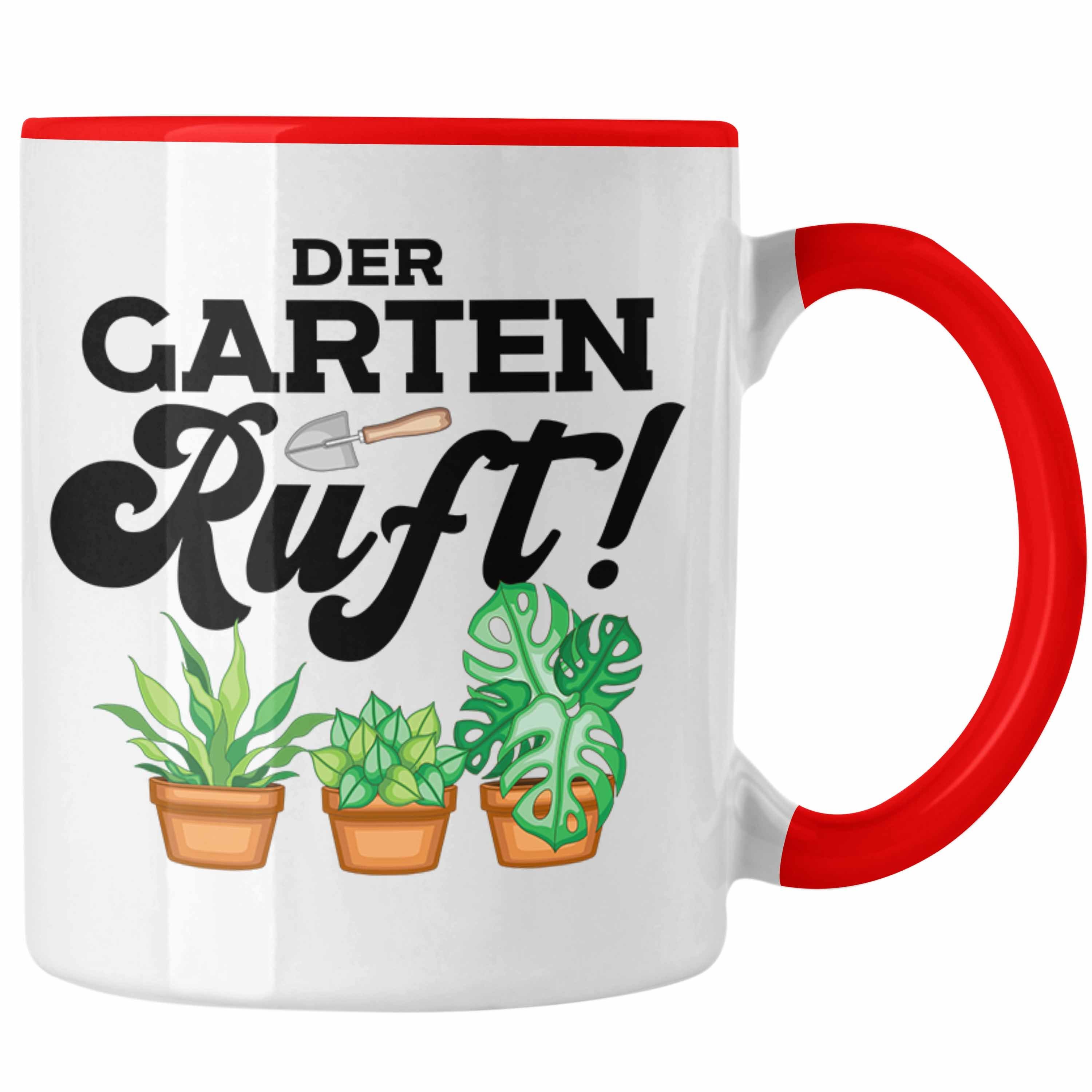 Hobbygärtner Trendation Grarten Kaffeetasse Tasse Der Tasse - Rot Oma Opa Gärtner Geschenk Ruft Trendation Geschenk Landschaftsgärtner