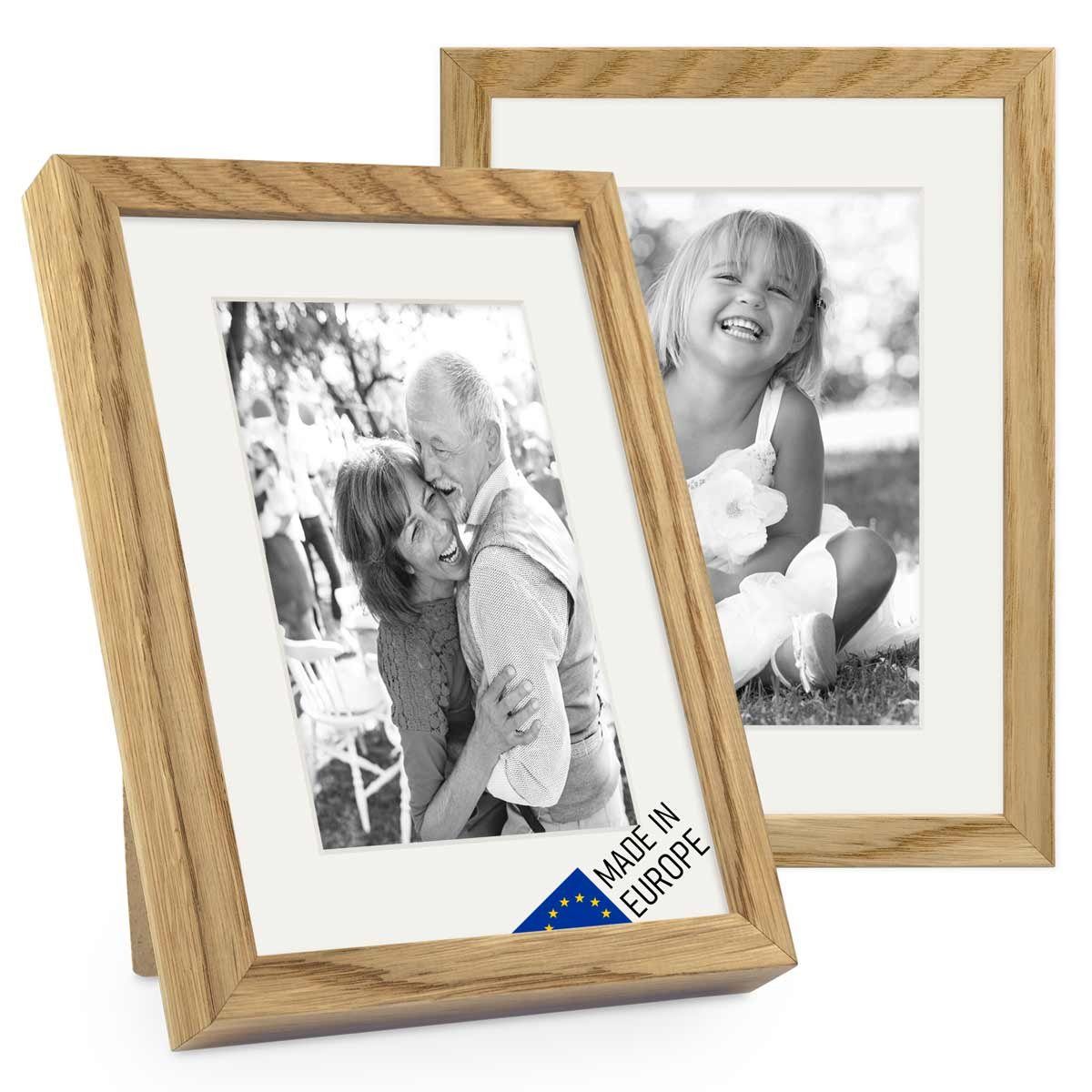 PHOTOLINI Bilderrahmen 2er Set Echtholz mit günstig online kaufen