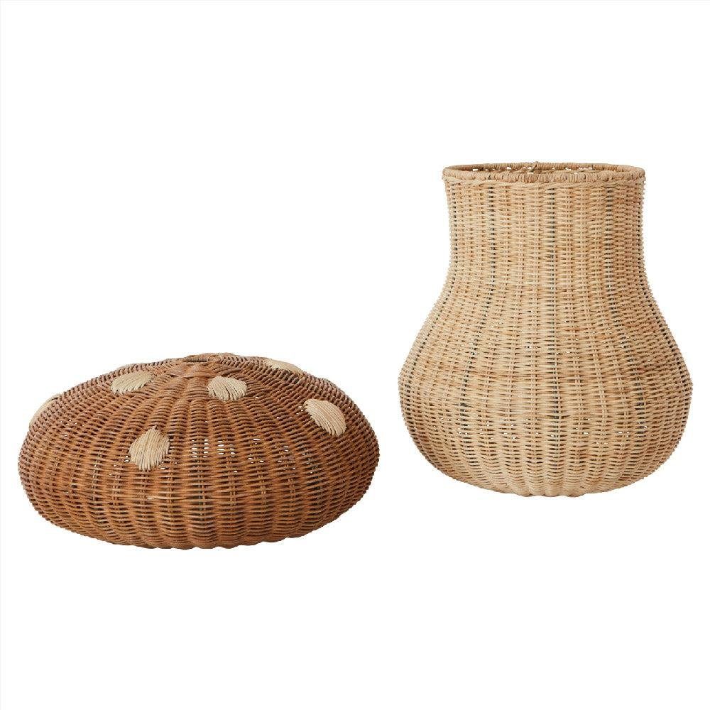 OYOY Aufbewahrungskorb Pilz, aus Rattan, abnehmbarer günstig online kaufen