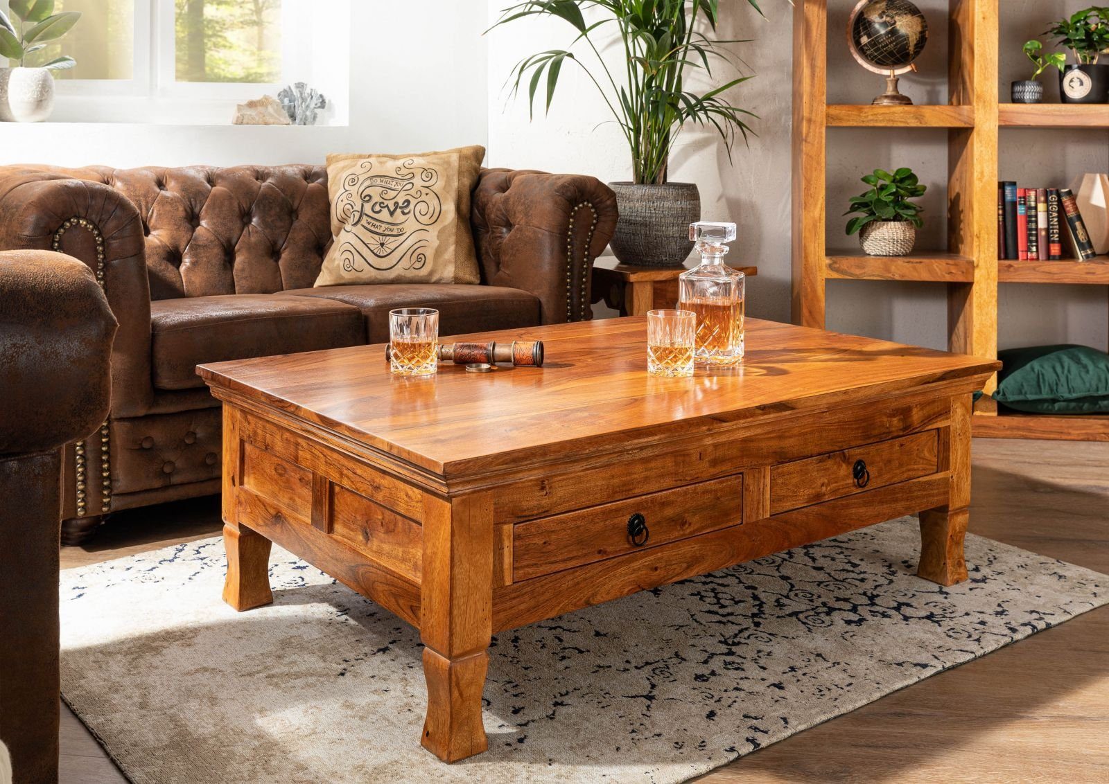 Massivmoebel24 Couchtisch OXFORD (Extravaganter Couchtisch im günstig online kaufen