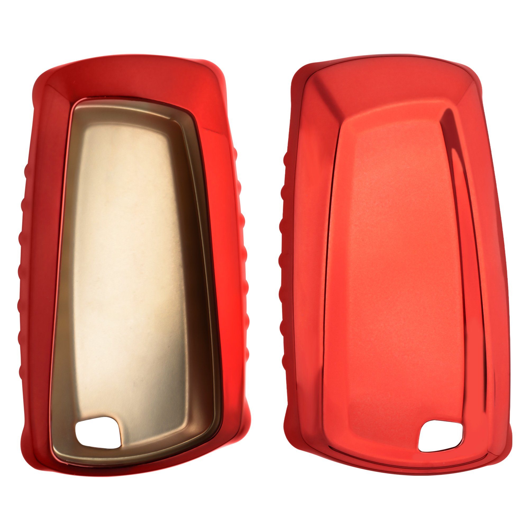 Hochglanz Hülle kwmobile für Schutzhülle Schlüsselhülle Rot Schlüsseltasche BMW Cover TPU Autoschlüssel BMW, für
