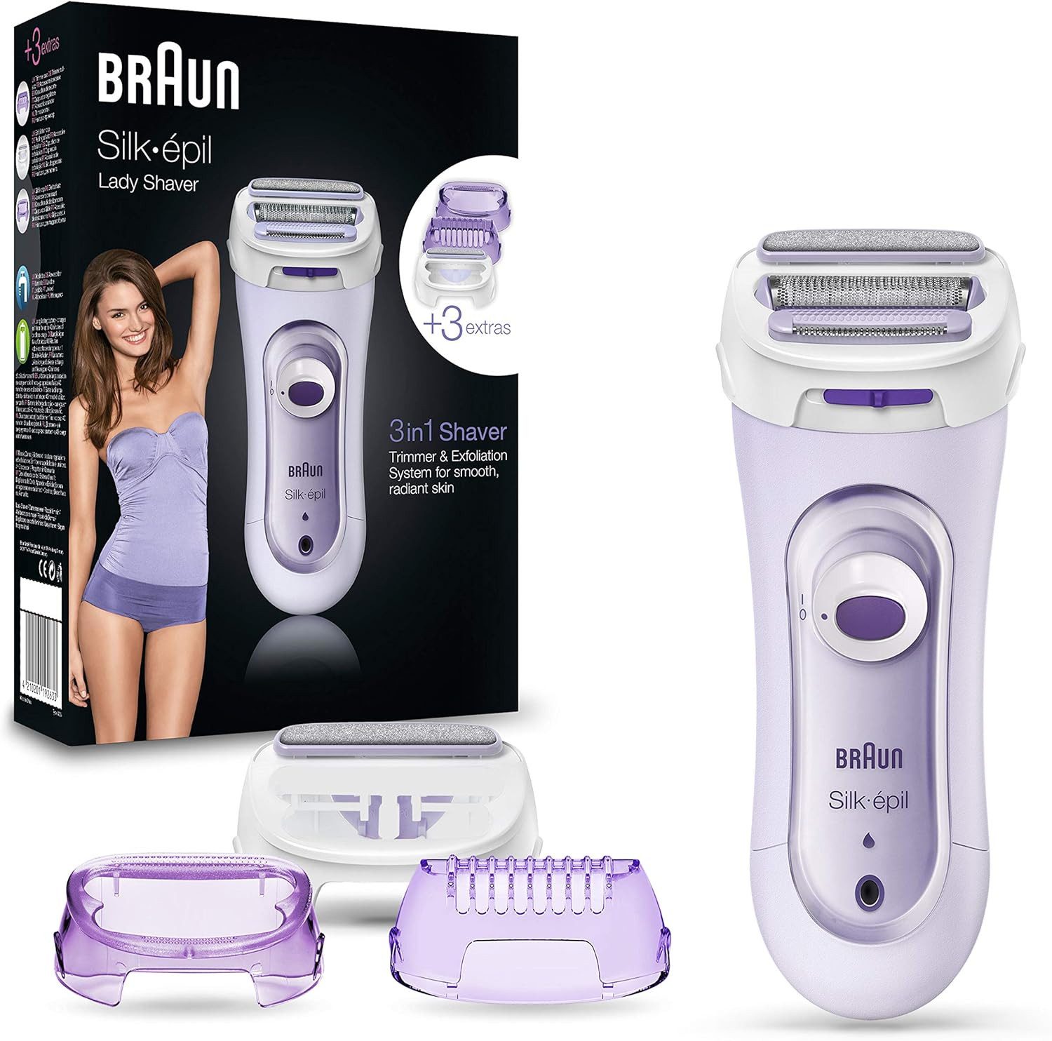 Braun Elektrorasierer LS 5560 Silk-èpil Epilierer - lila Design