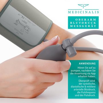 Medicinalis Oberarm-Blutdruckmessgerät, mit Bluetooth, für App, Blutdruck & Pulsmessung, klinisch validiert