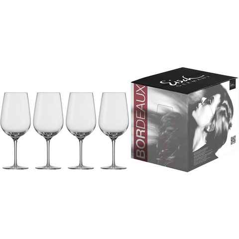Eisch Rotweinglas Vinezza, Kristallglas, (Bordeauxglas), Bleifrei, 655 ml, 4-teilig