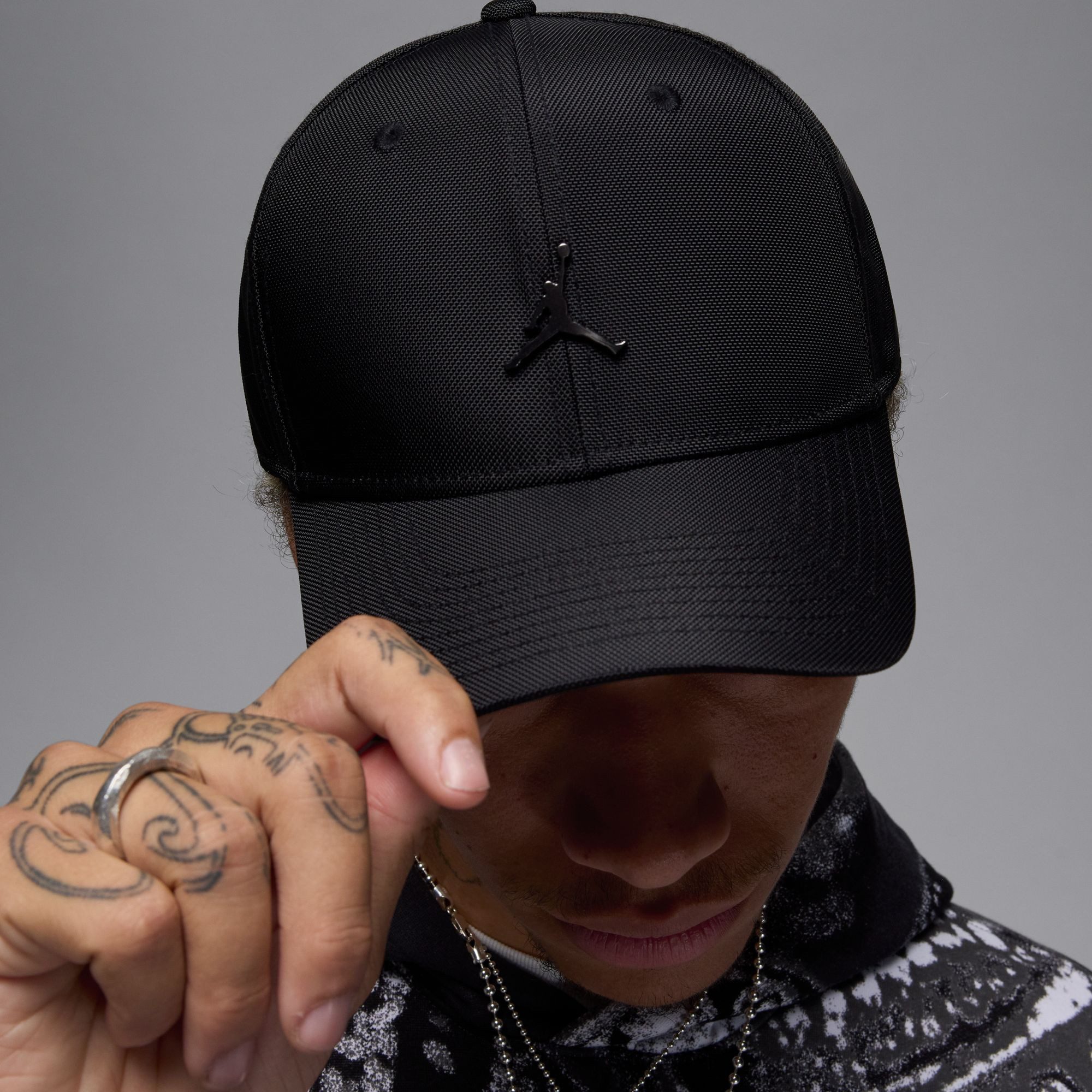 Jordan Baseball Cap U J RISE CAP S CB MTL JM aus Nylon, verstellbare Passform