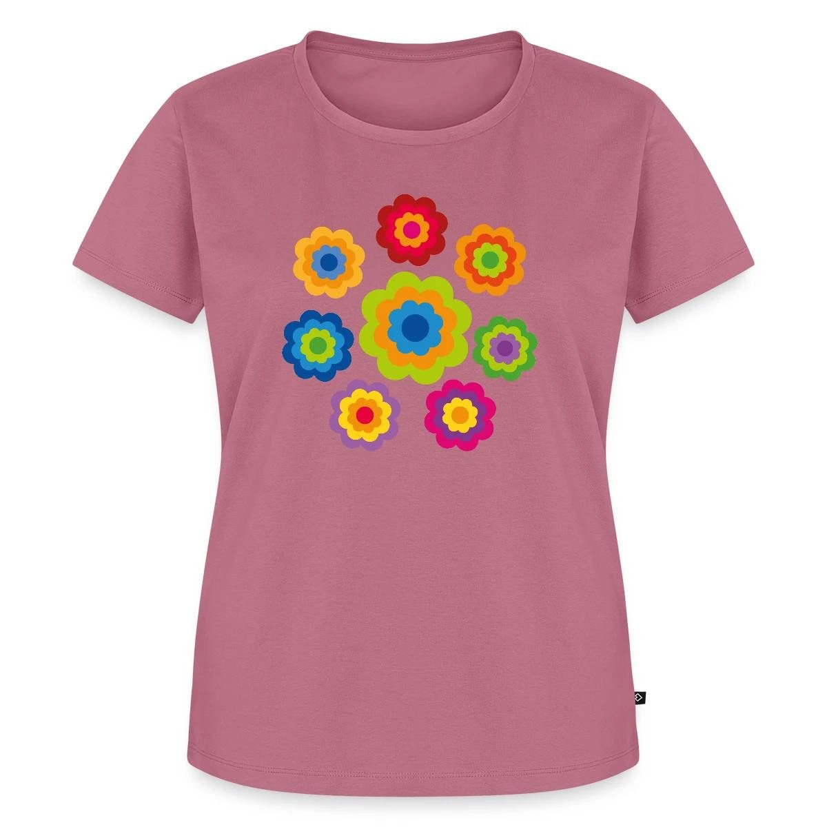 Spreadshirt T-Shirt 70er Jahre Hippie Flower Power Kostüm Blumen Fasching F günstig online kaufen