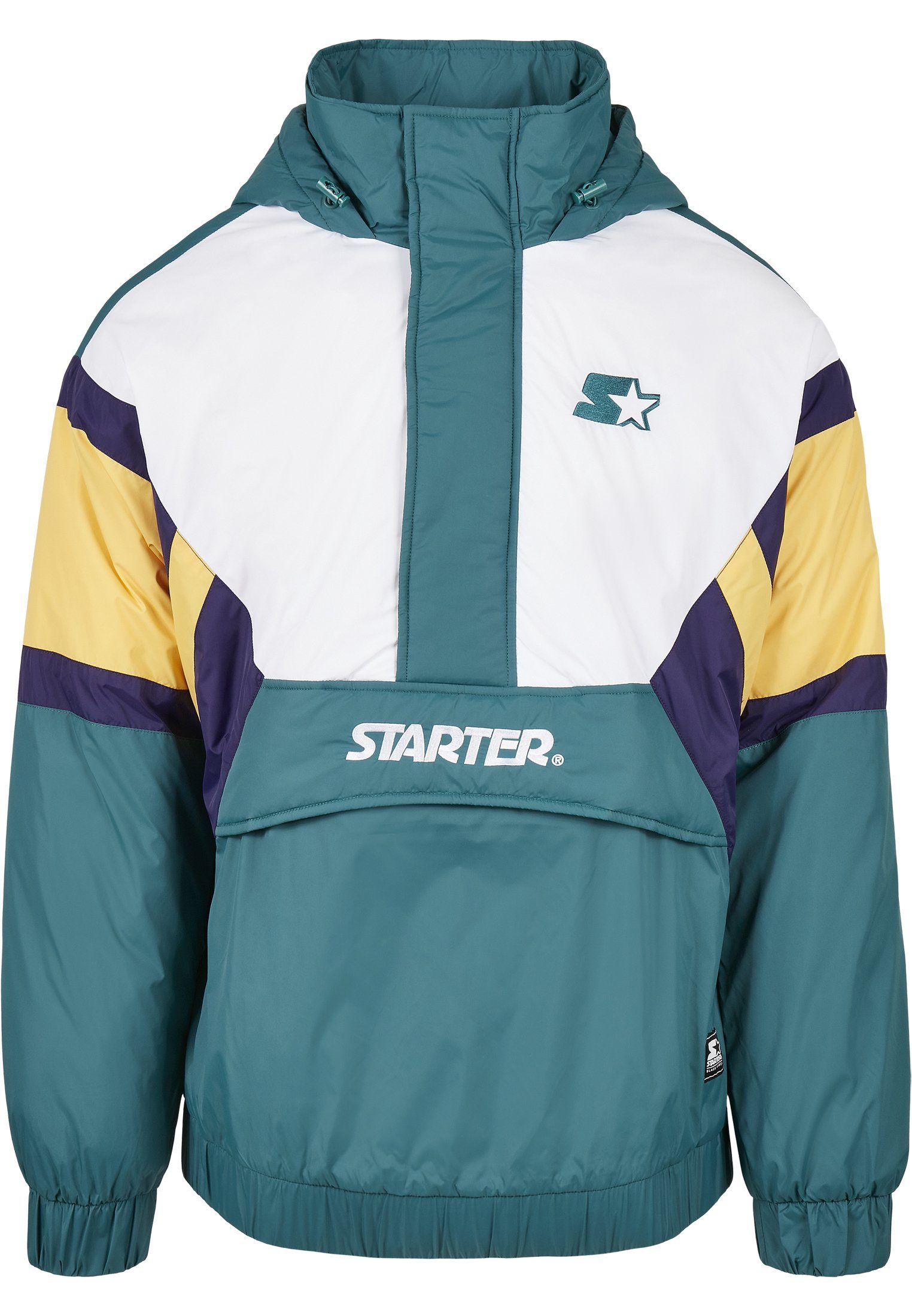 Herren Retro retrogreen/white/purple Starter Jacket Color Starter (1-St) Half Zip Block Outdoorjacke