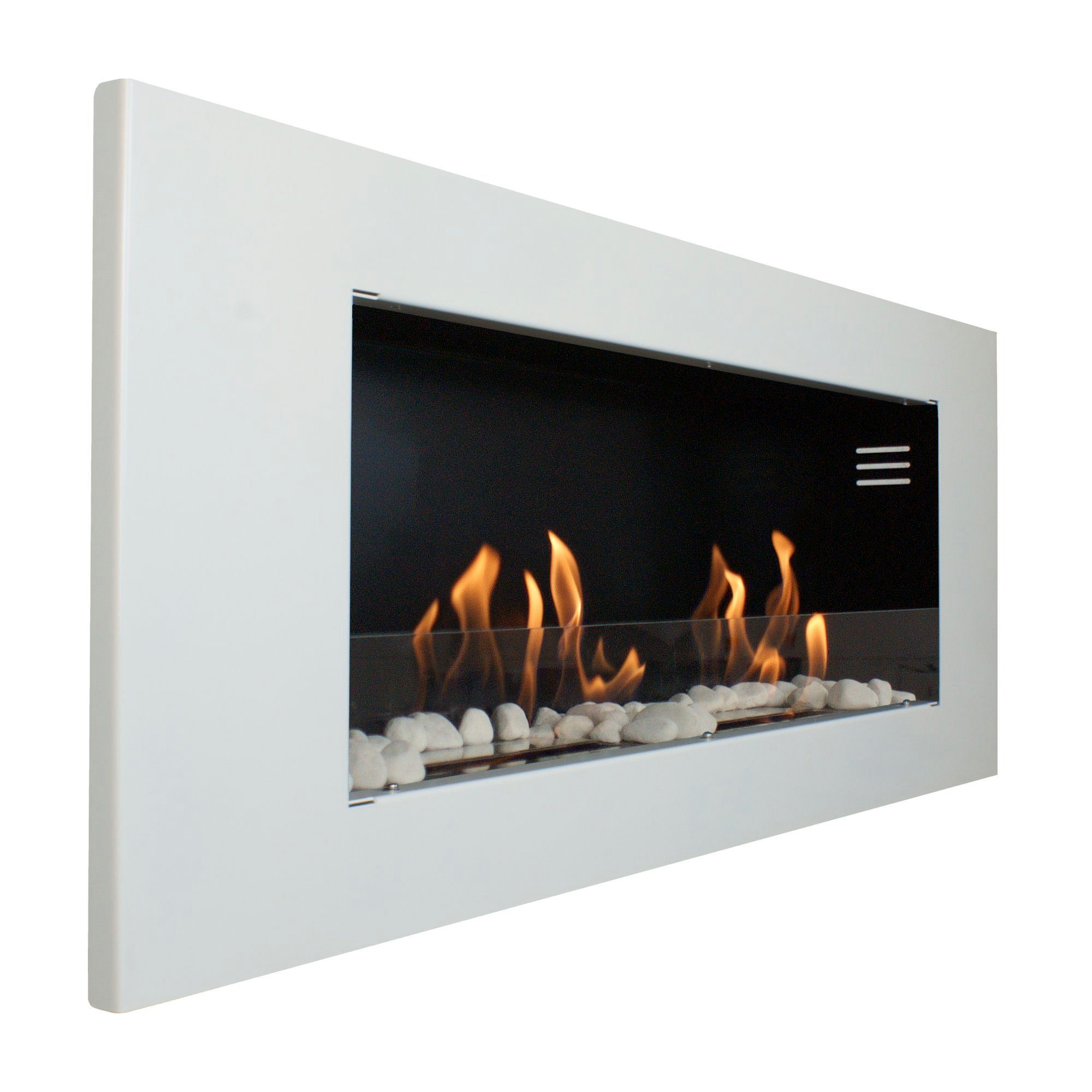 Kaminbau Mierzwa Echtfeuer-Dekokamin Aurora (Luxus Royal, Brenngel & Bio-Ethanol Kamin inkl. 2 regulierbare Edelstahl Brenner), Farbwahl, Gelkamin, Ethanolkamin, Kaminofen, Wandkamin