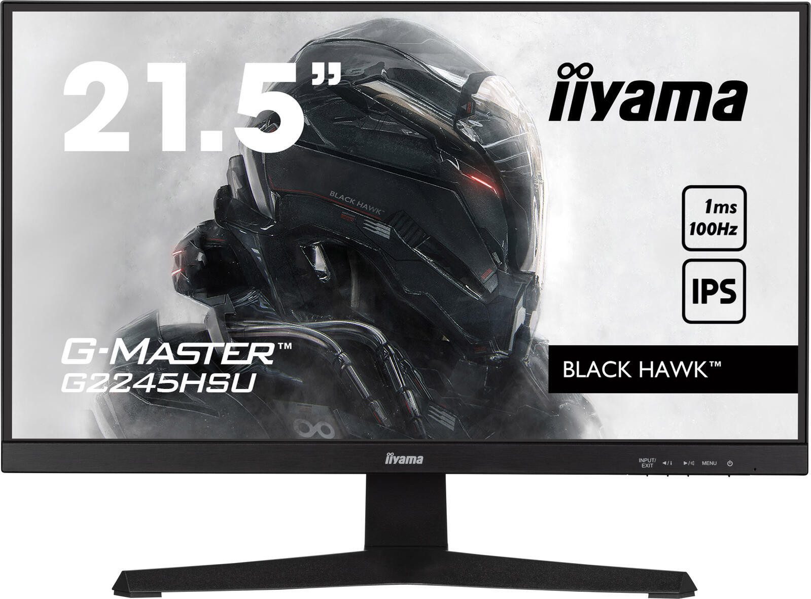 Iiyama iiyama G-Master G2245HSU-B2 Gaming-LED-Monitor (1920 x 1080, 1 ms Reaktionszeit, 100 Hz, IPS Panel)