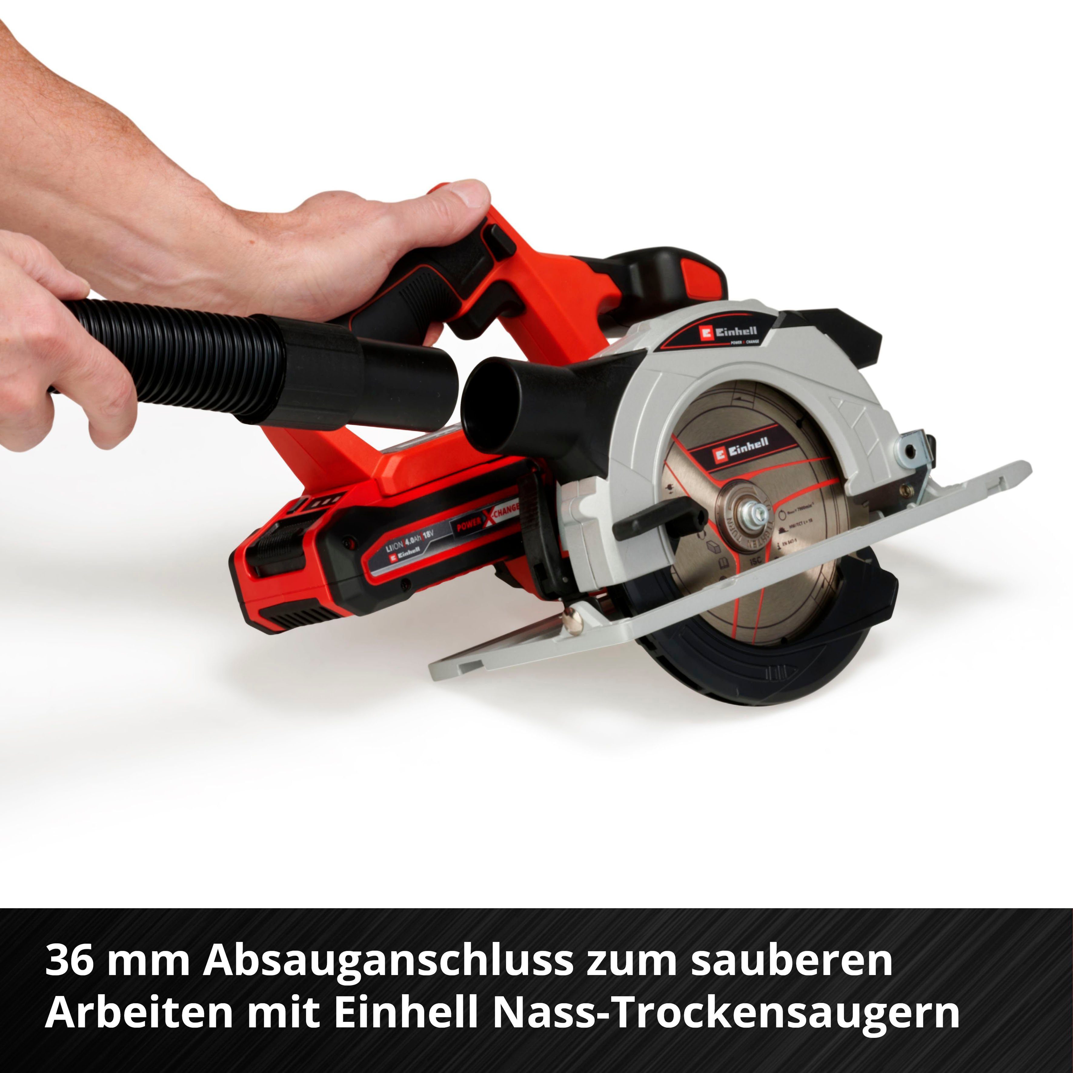Einhell Akku-Handkreissäge Power X-Change Akku-Handkreissäge 4331220, ohne Akku, mit Zubehör – Bild 4 von 5