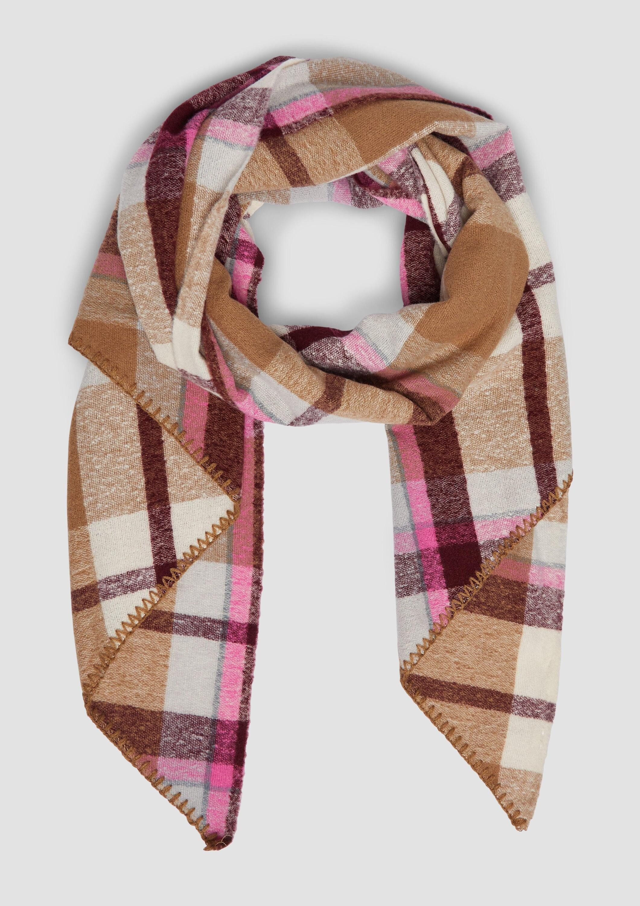 s.Oliver Schal Tuch, Schal mit Karo-Muster günstig online kaufen