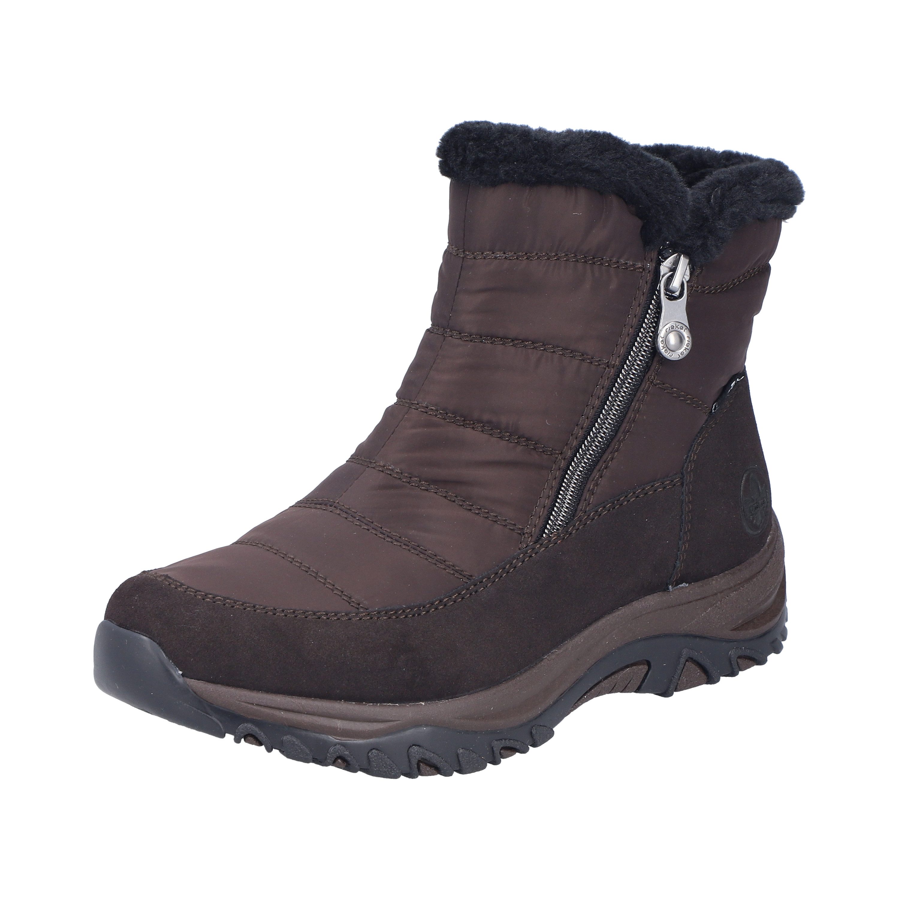 Rieker Winterboots Winterstiefelette, Snowboots mit Reißverschlüsse und Warmfutter