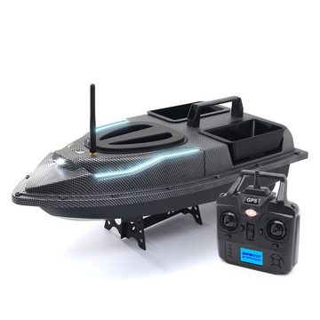 Tidyard RC-Boot GPS,Fischköderboot,500 m,LED-Licht zum Angeln,2 Köderbehälter,1,5 kg, Automatische Kreuzfahrt,Rückkehr,Routenkorrektur
