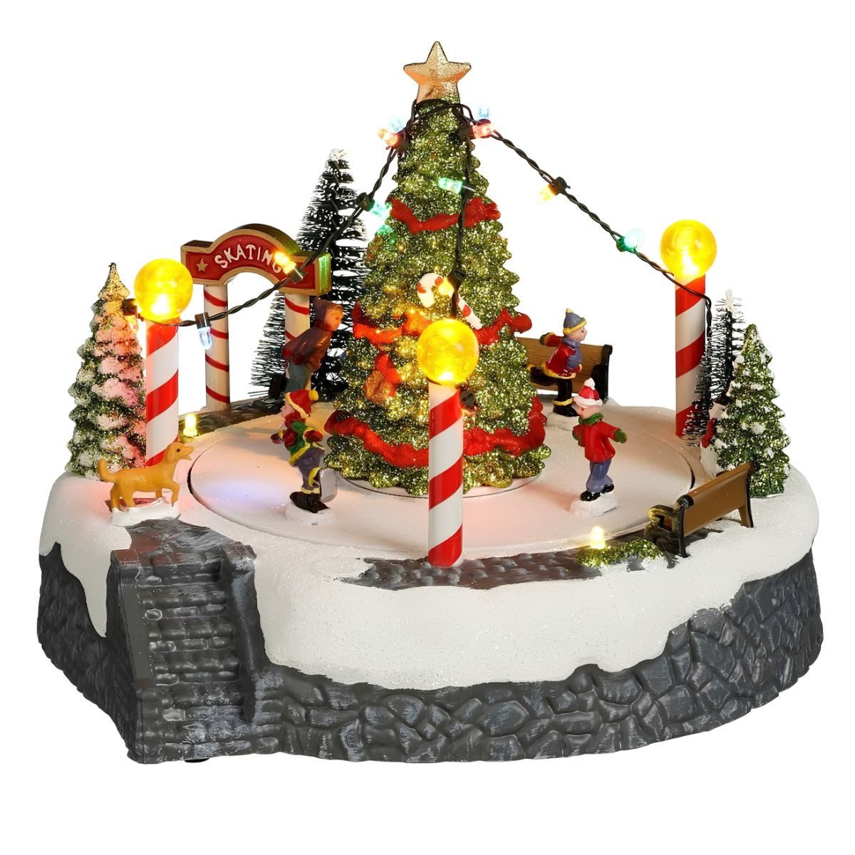 LuVille Weihnachtsdorf Luville Collectables Tree scenery batteriebetrieben - l22xb22xh18,5cm