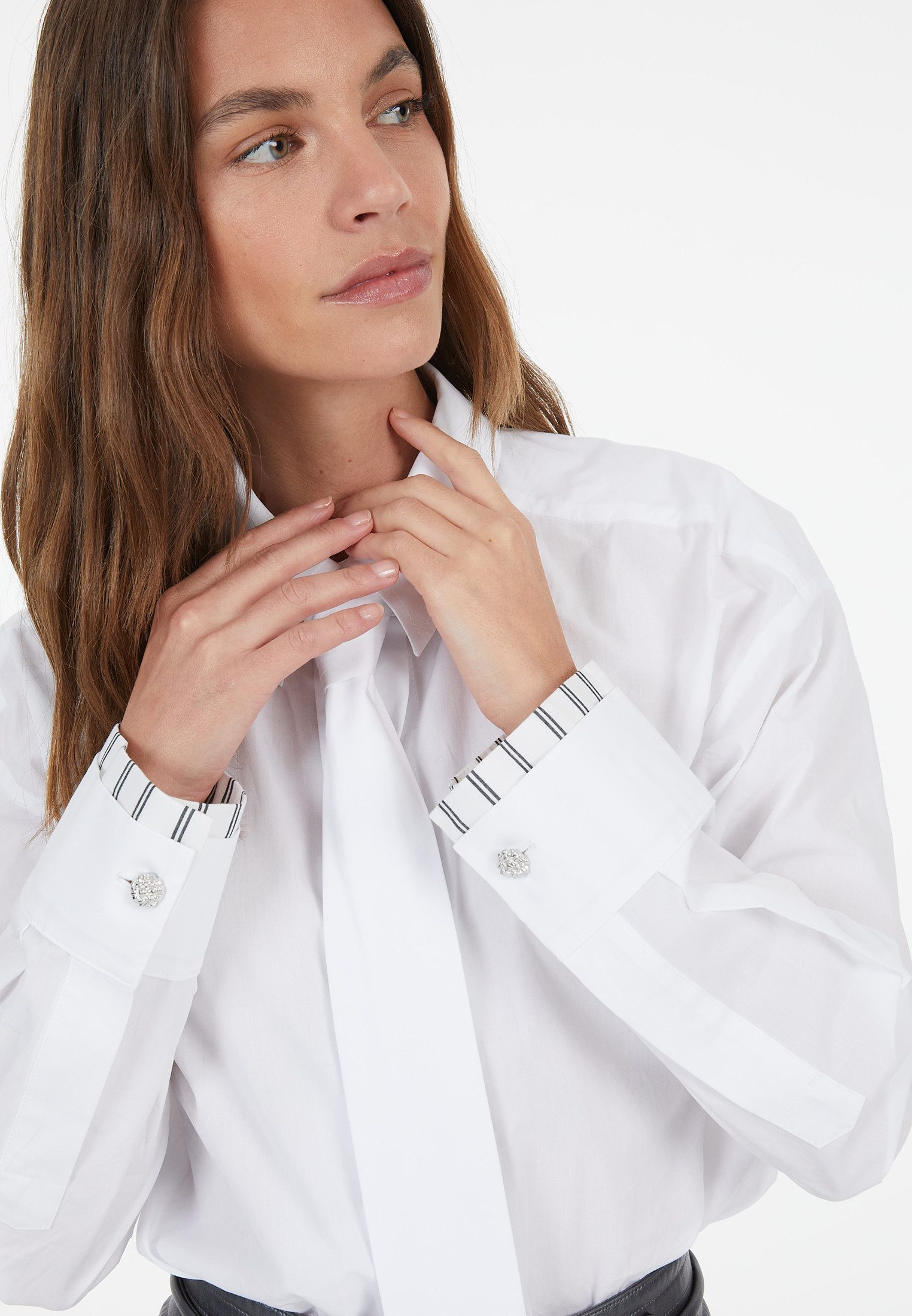 MARC AUREL Hemdbluse mit Krawatte