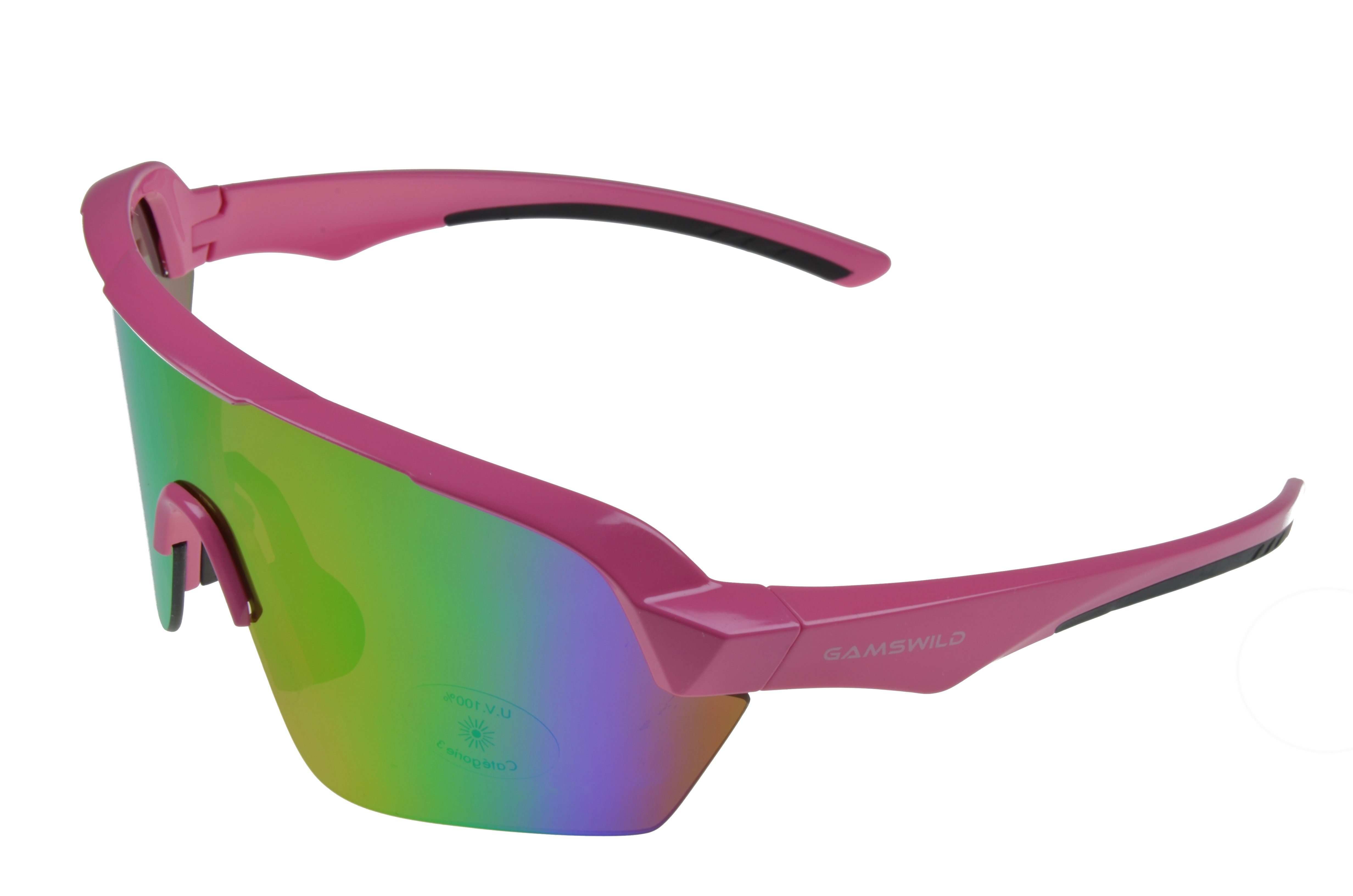 Gamswild Sportbrille »WS7136 Sonnenbrille Fahrradbrille Skibrille Damen  Herren Unisex, pink, mintgrün, schwarz«, extra große Scheibe online kaufen  | OTTO