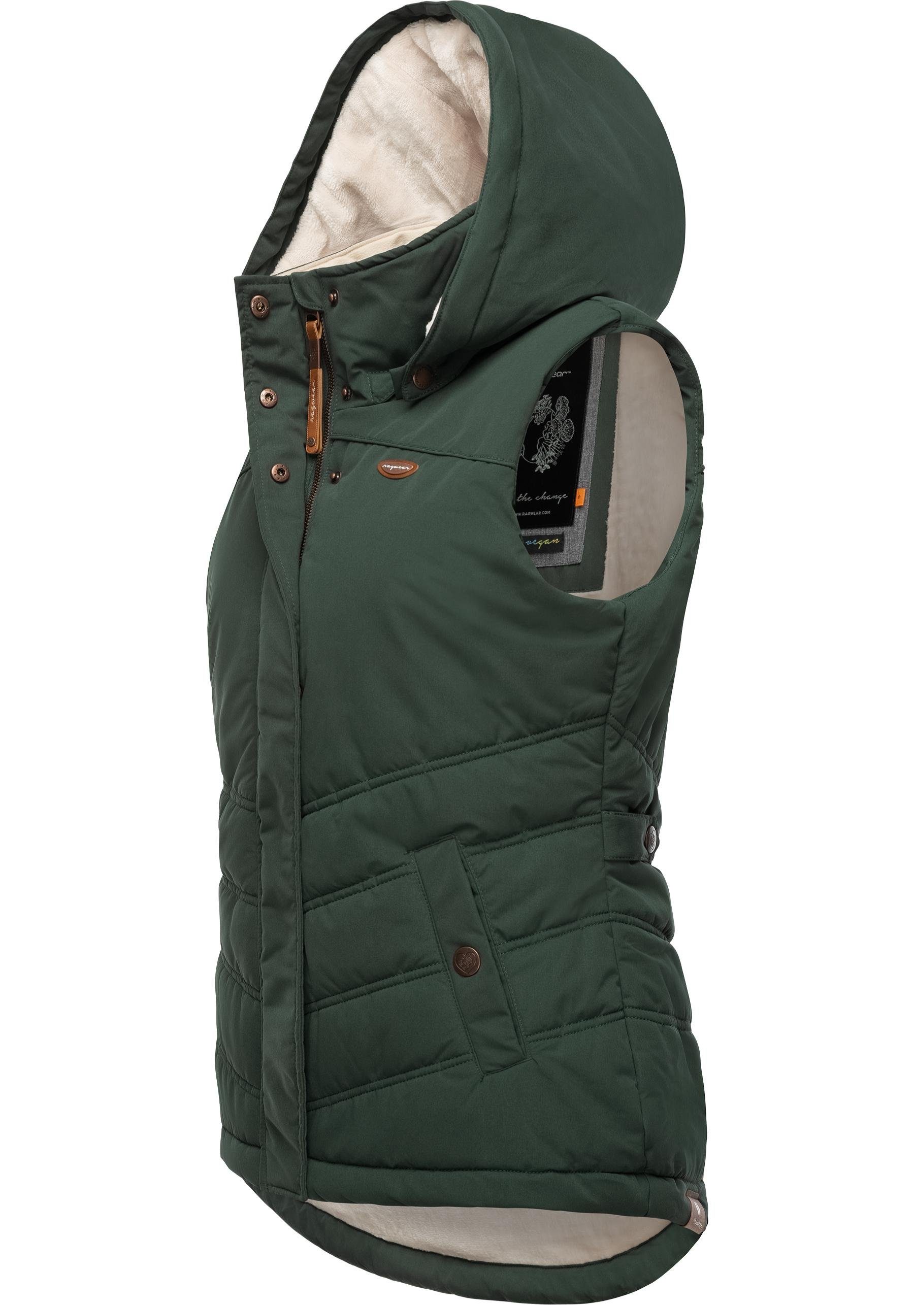 Ragwear Steppweste Hesty Wasserdichte Outdoor-Weste mit abnehmbarer Kapuze – Bild 2 von 5