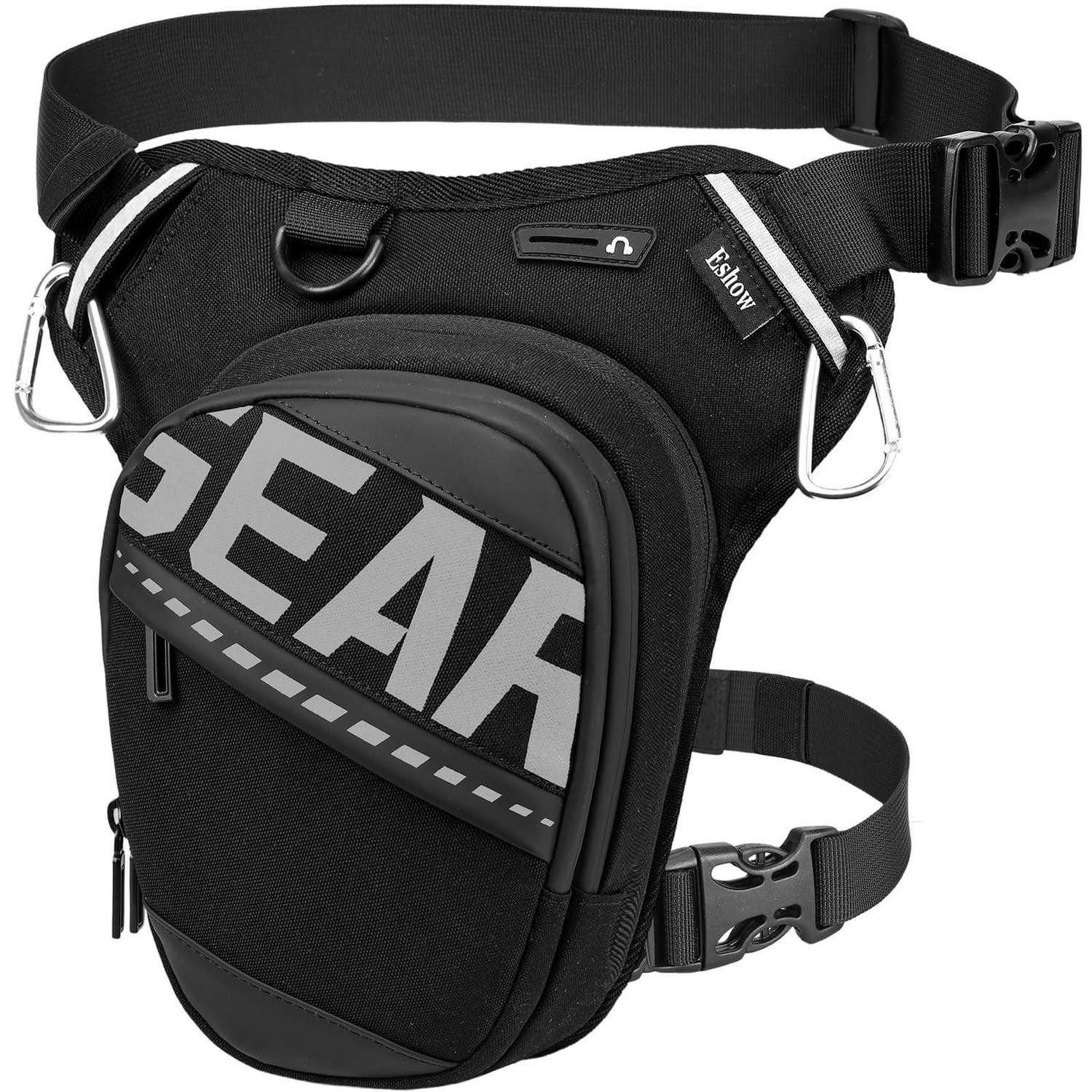 Beintasche Beintasche Motorrad Oberschenkeltasche Gürteltasche Herren Schwarz
