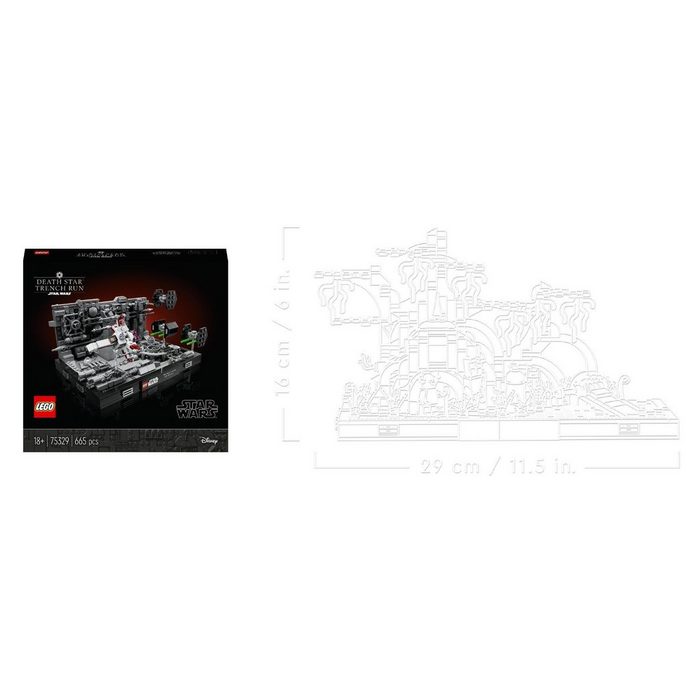 LEGO® Konstruktions-Spielset 2er Set: 75329 Death Star Trench Run Diorama + 753 (1 St)