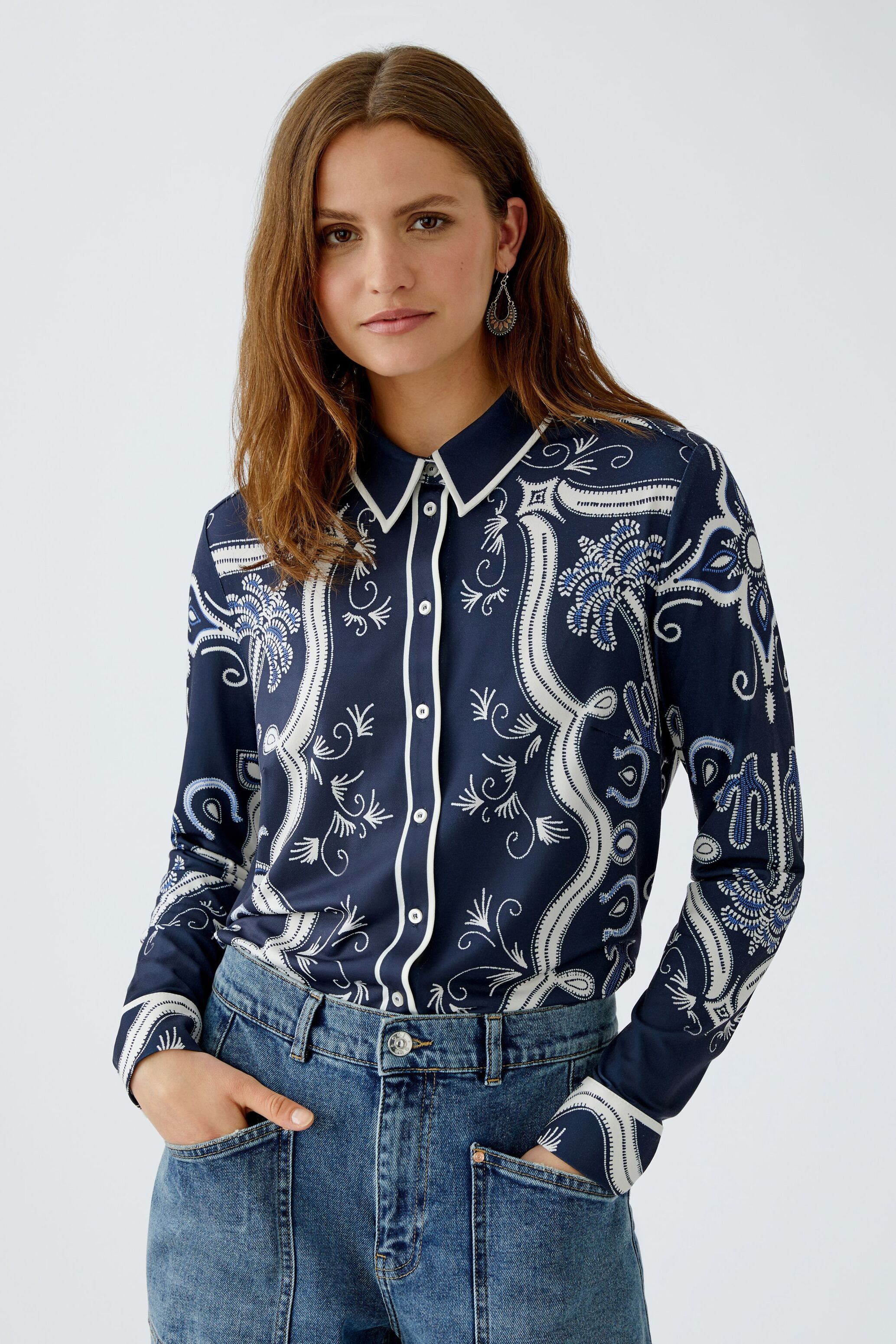 Oui Langarmbluse Bluse Silky Touch günstig online kaufen