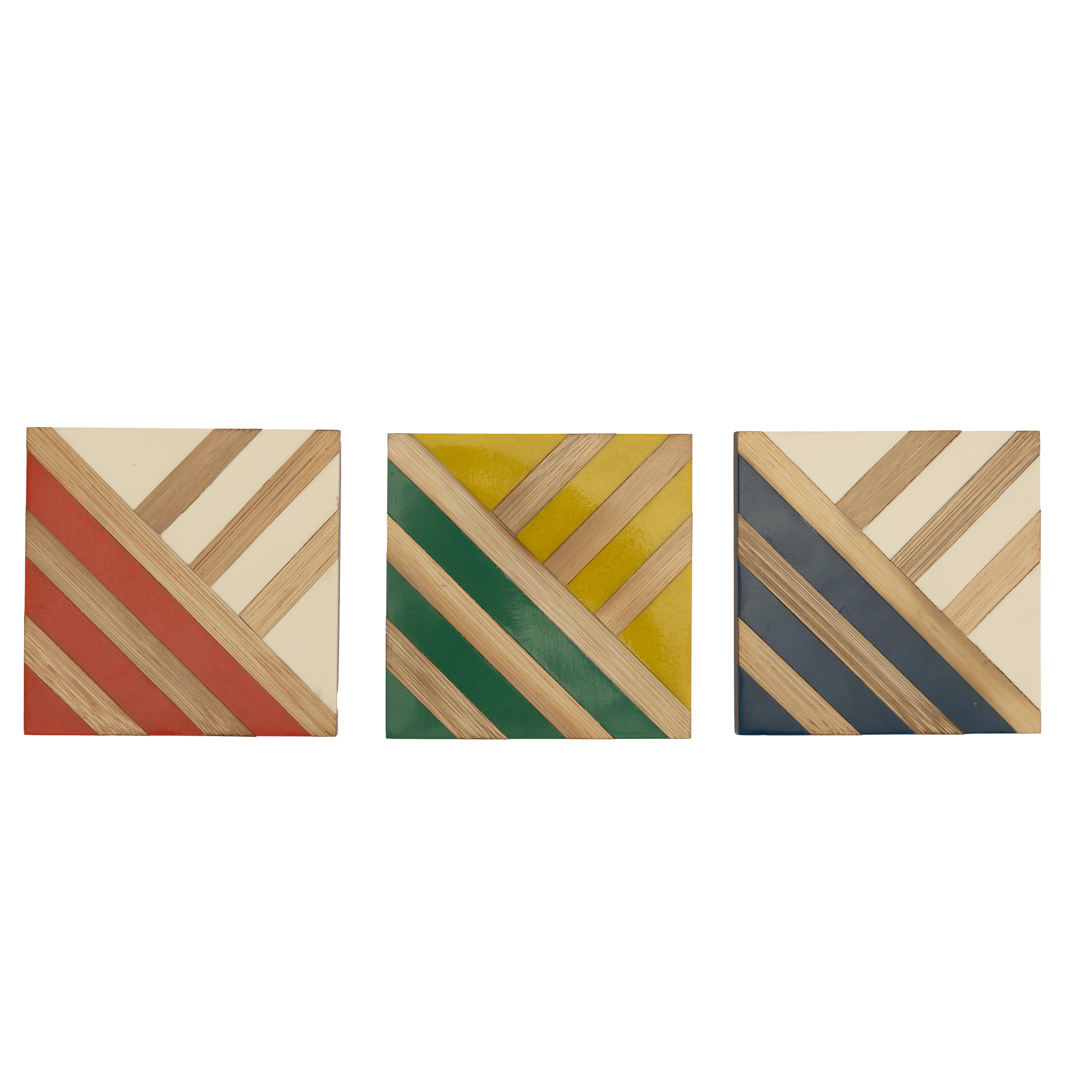 El Puente Topfuntersetzer Untersetzer, 3er-Set, Handmade, Fair Trade