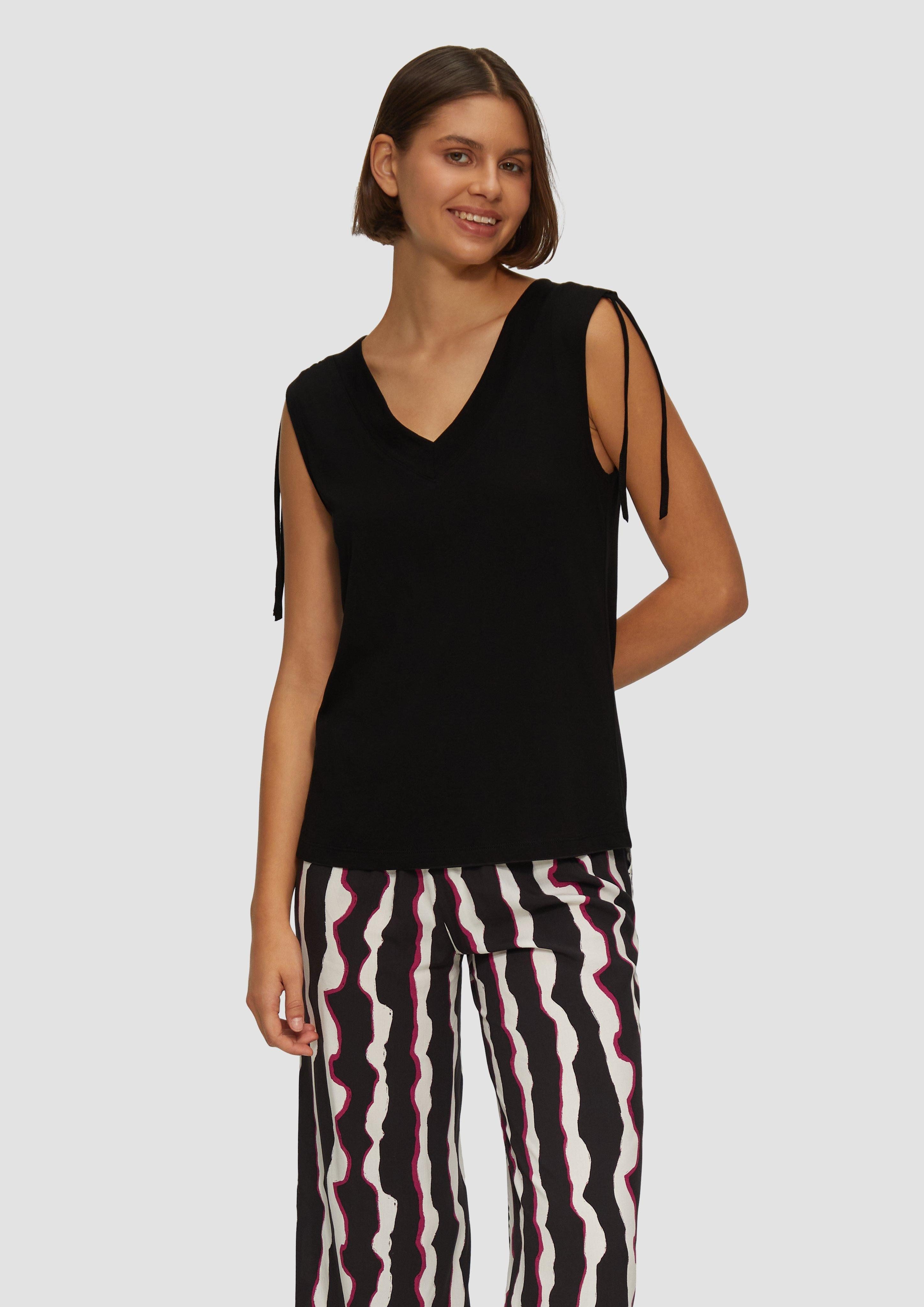 s.Oliver Shirttop Fließendes V-Neck Top mit günstig online kaufen