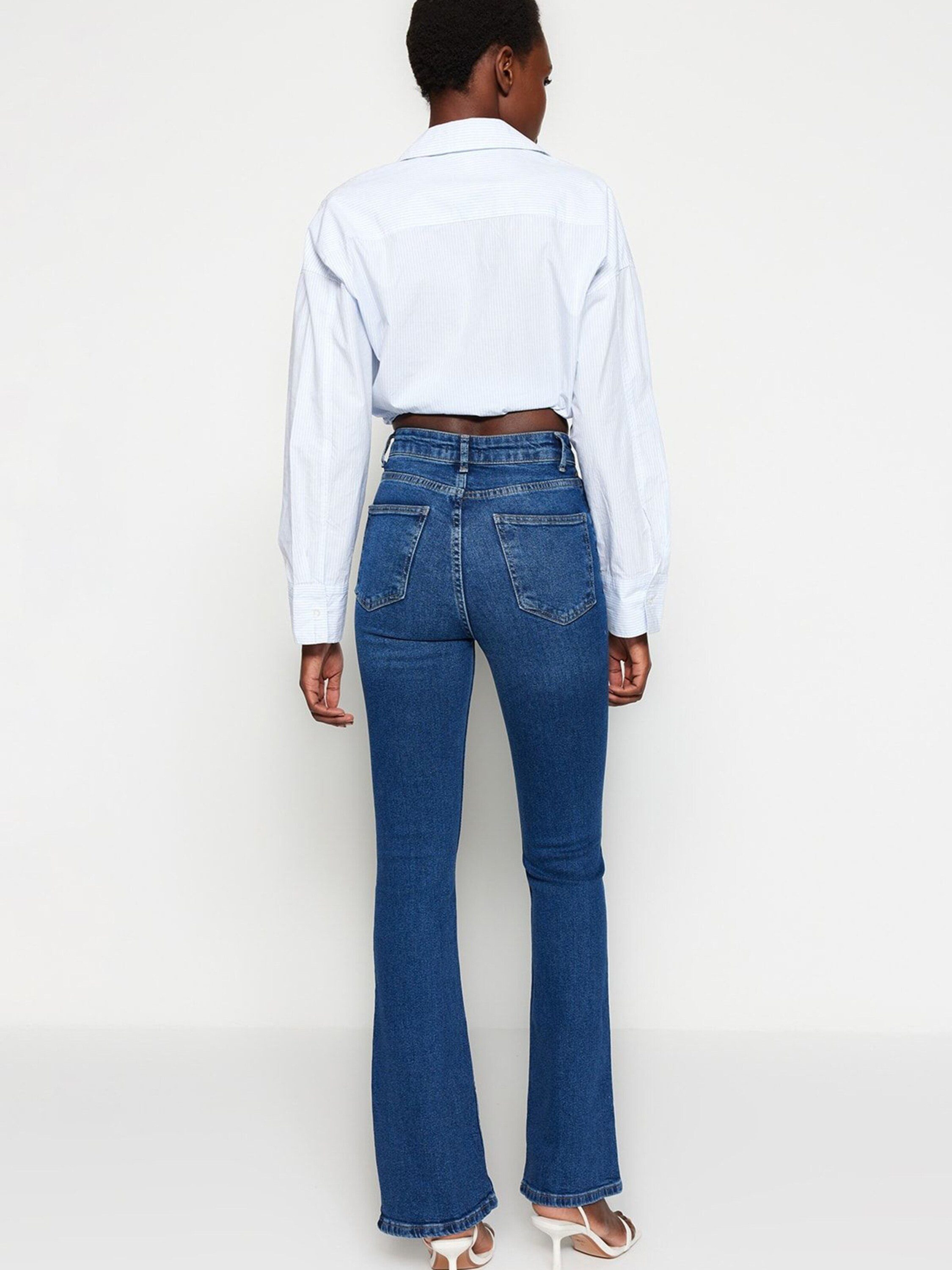 Trendyol Schlagjeans (1-tlg) Plain/ohne Details günstig online kaufen