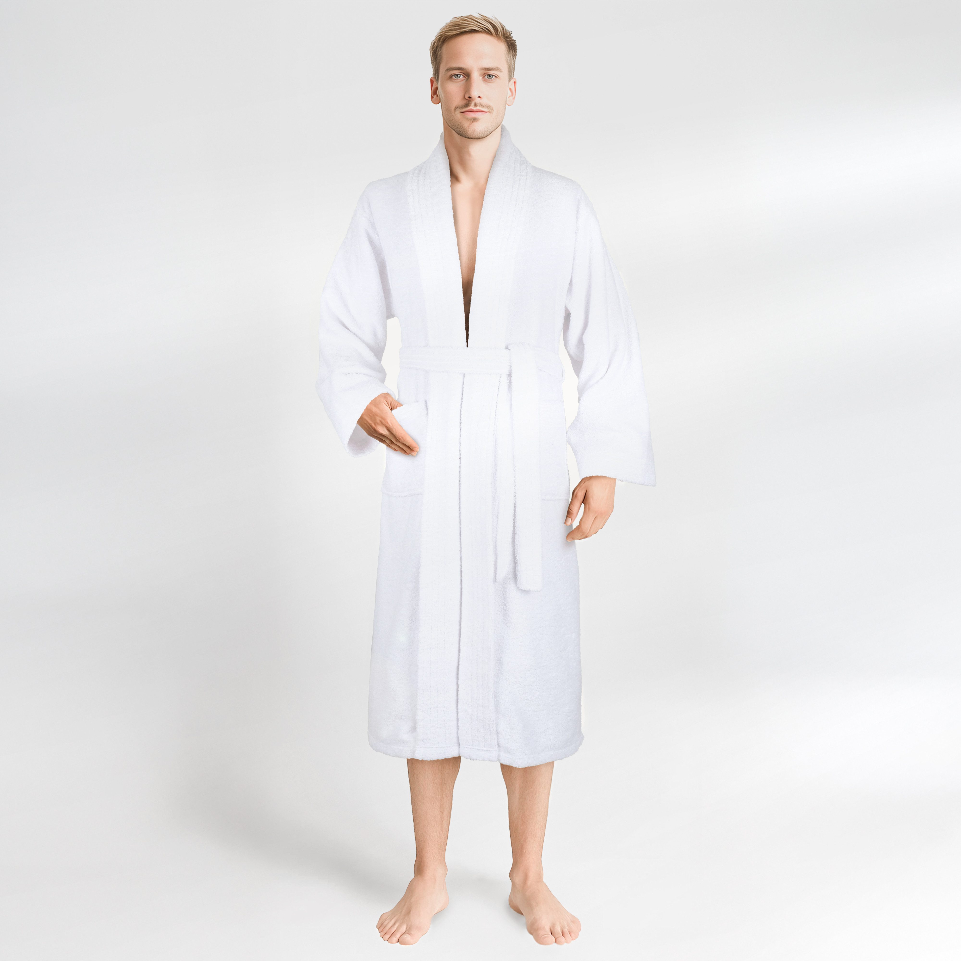 HAMMETEX Herrenbademantel hergestellt aus 100% Baumwolle – 380 g/m² Frottee günstig online kaufen