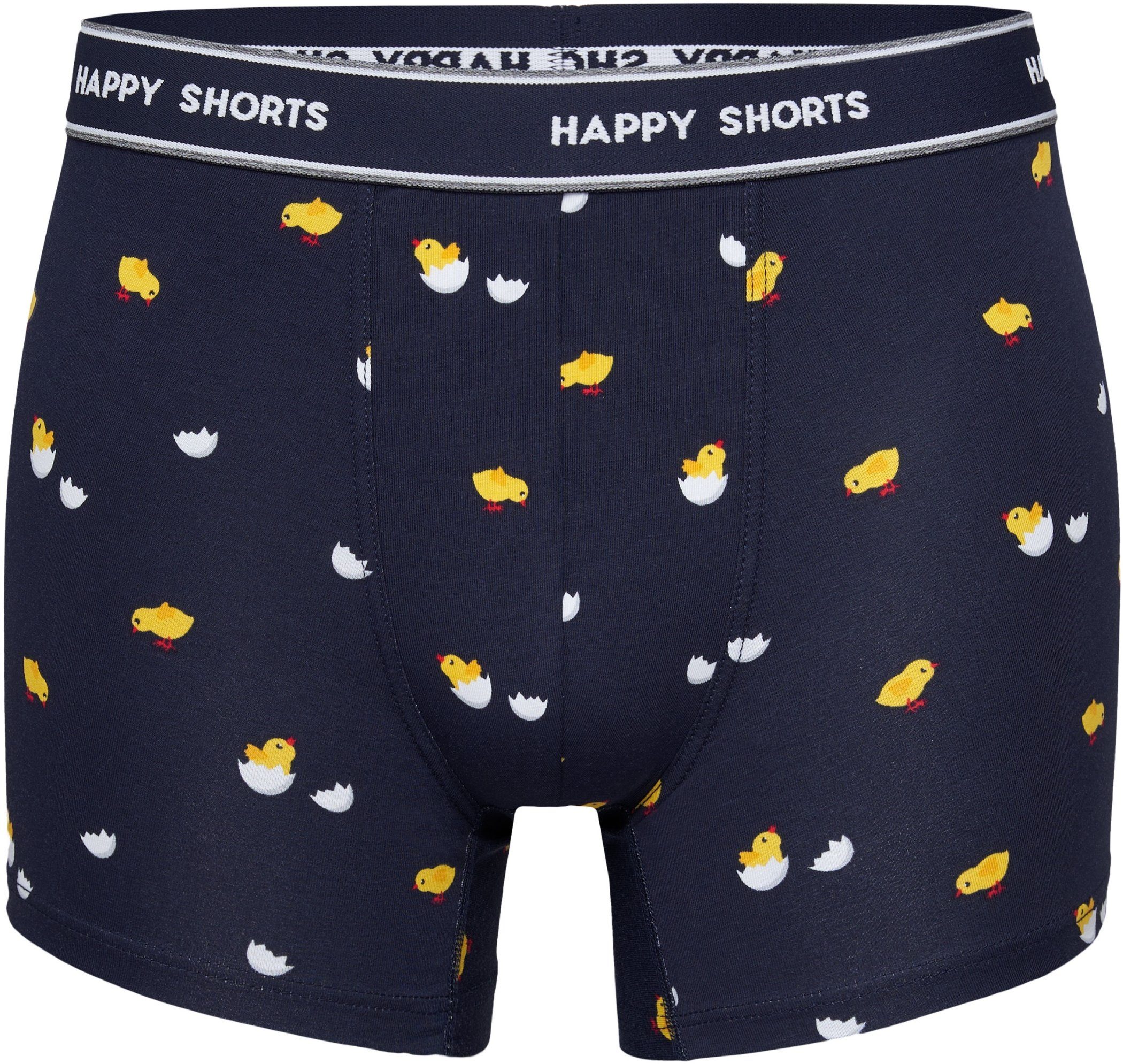 HAPPY SHORTS Trunk 3er Pack Happy Shorts Boxershorts Pants Boxer Jersey Küken Ostern (1-St)