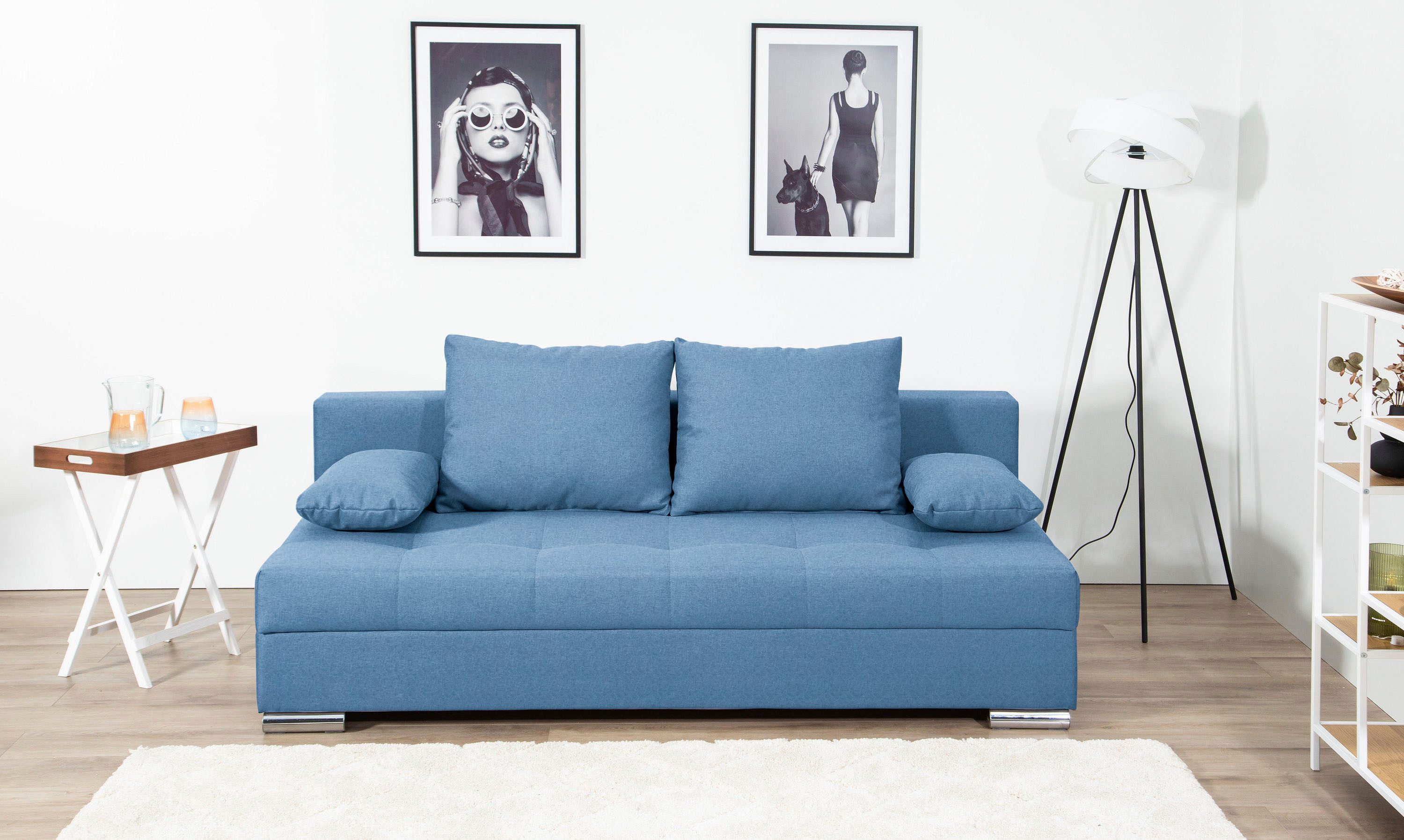 COLLECTION AB Schlafsofa Tania, B: 194 cm, Liegefl. 140x194 cm, Federkern, Schlafcouch mit Gästebett inklusive Rückenkissen