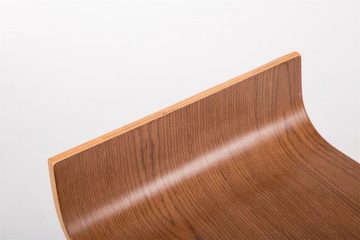 TPFLiving Barhocker Wood (mit Fußstütze - höhenverstellbar - Hocker für Theke & Küche), 360° drehbar - Gestell: Metall chrom - Sitzfläche: Holz Walnuss