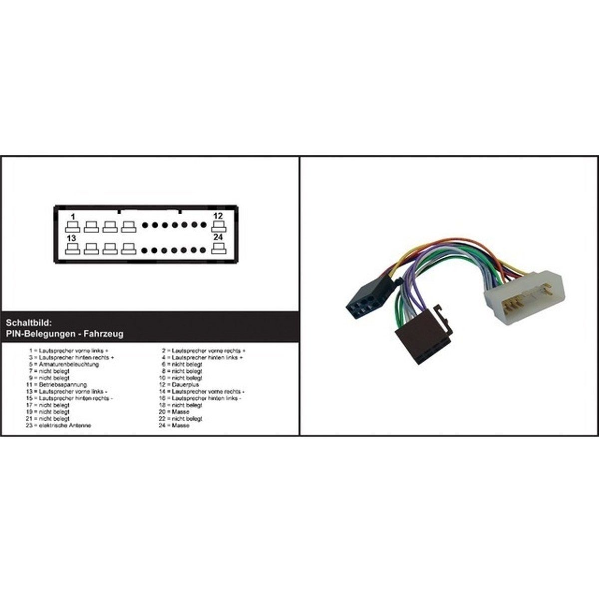 AIV ISO Autoradio-Adapter Auto-Radio Auto-Adapter Adapter-Kabel Hersteller, ISO zu Hyundai OEM etc für ISO OEM Kia Einbau Auto-Radio Verkablung