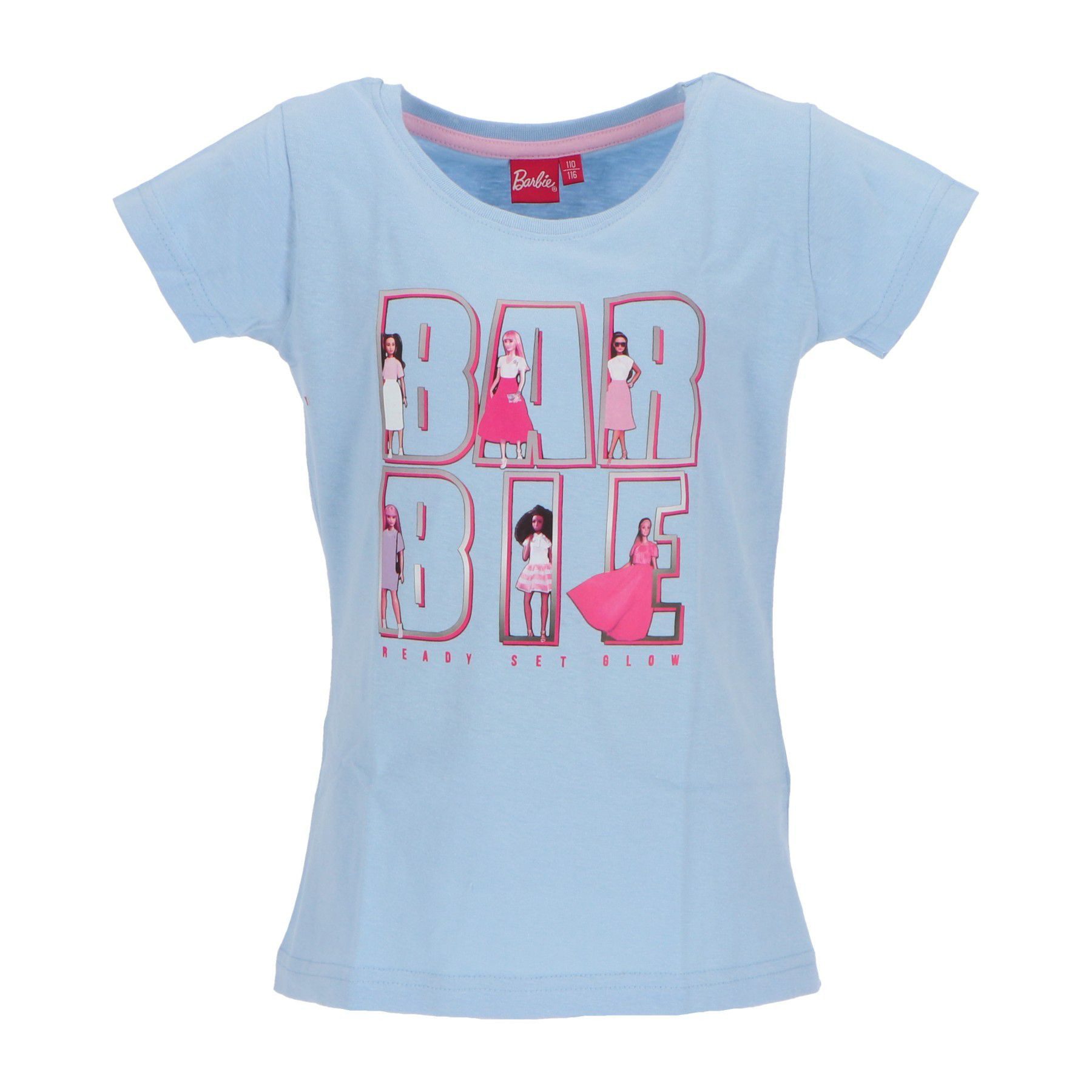 Barbie T-Shirt 2-Er Set für Mädchen 100 % Baumwolle