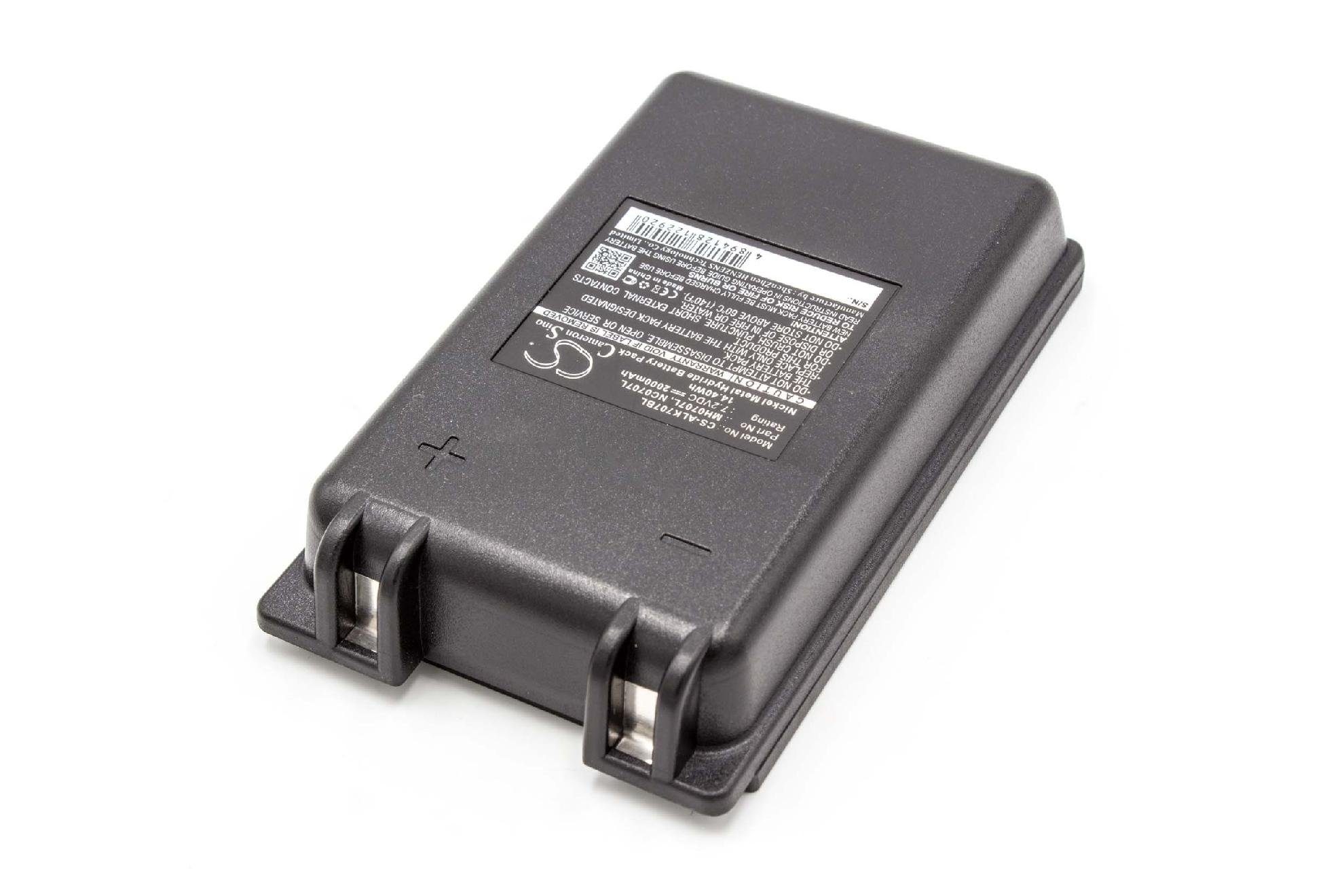 vhbw kompatibel mit Autec FUA10, UTX97 transmitter, CB71.F Akku NiMH 2000 mAh (7,2 V)
