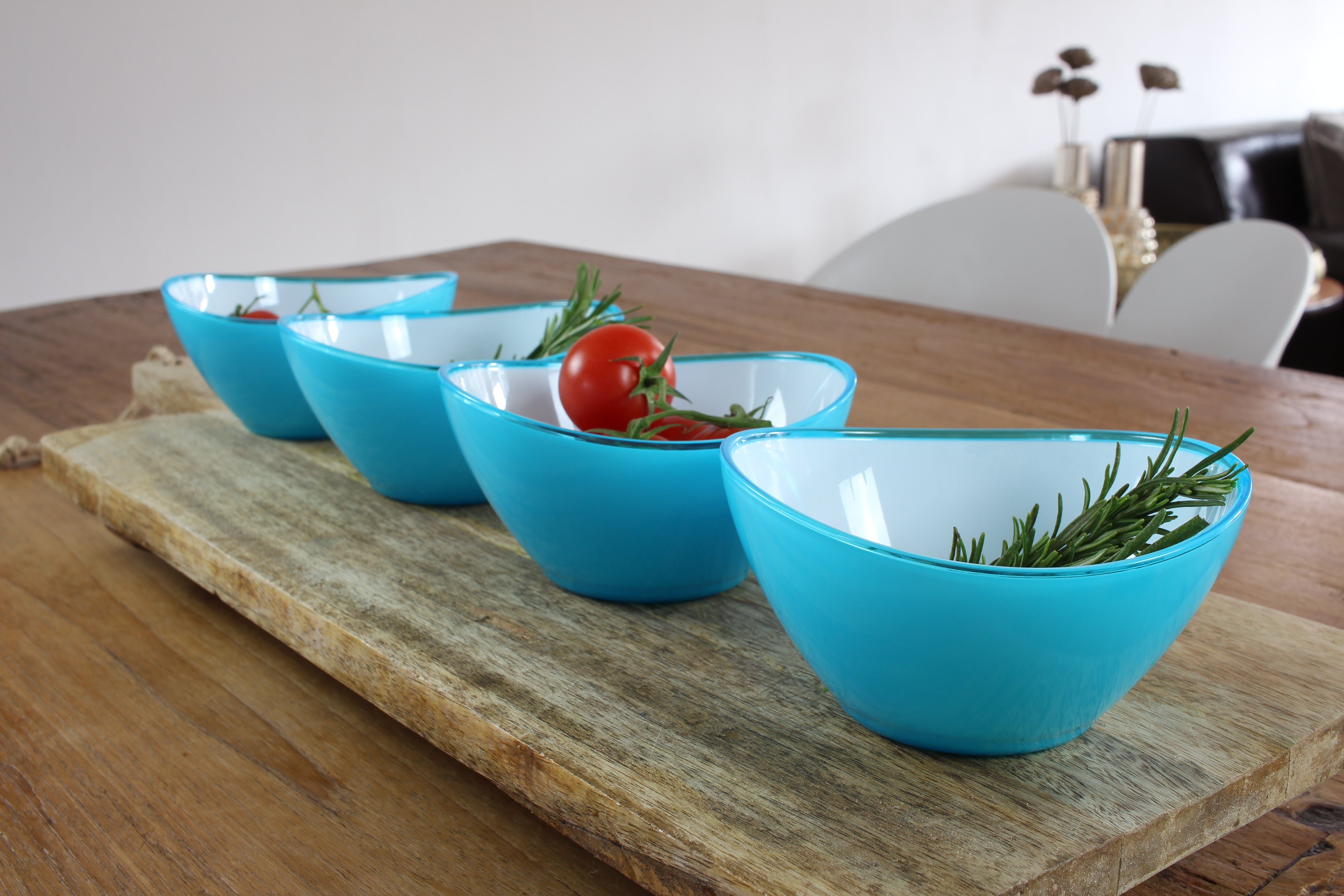 LindenBerg Geschirr-Set Maxi Serie Set Blau Salat