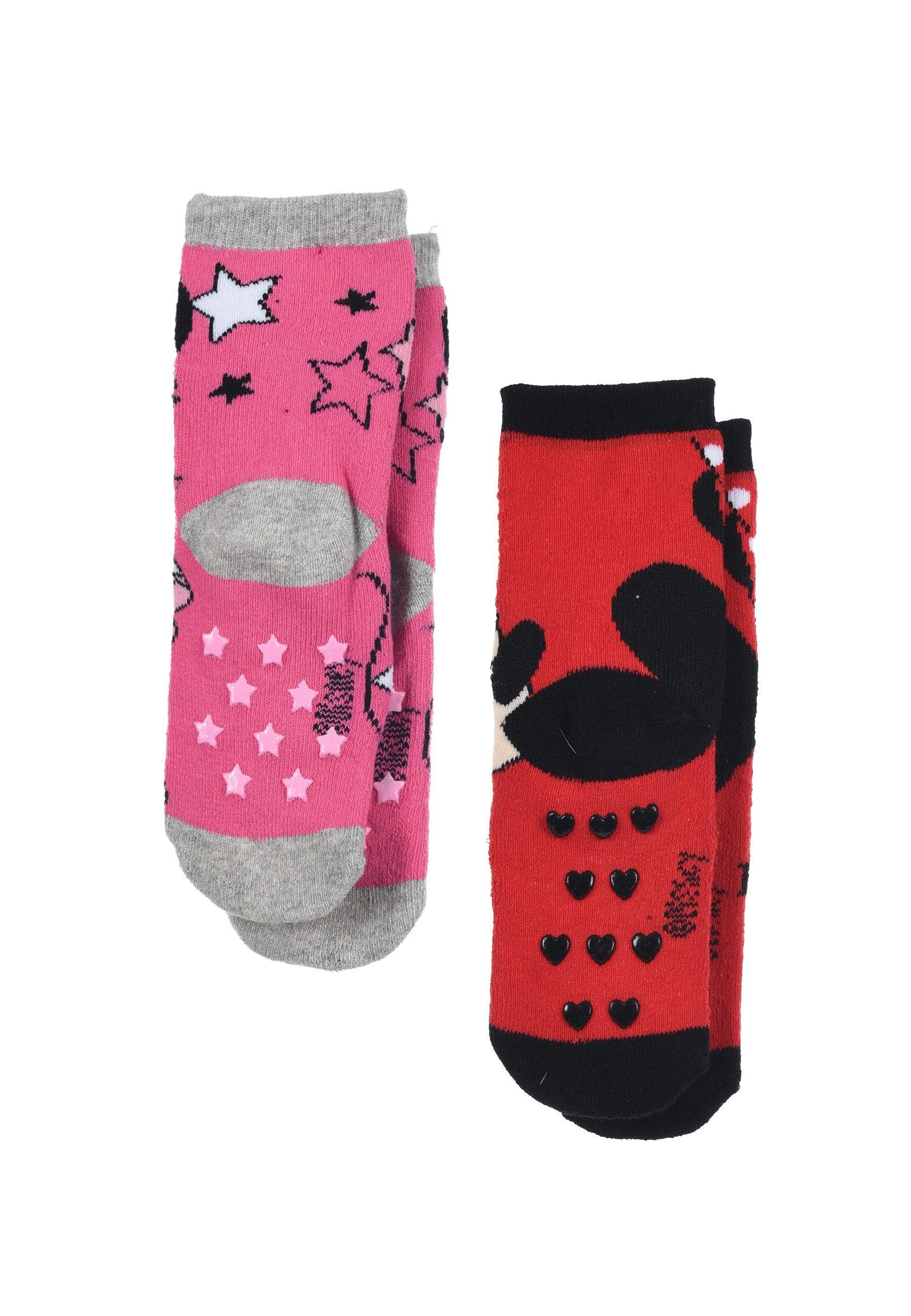 Kinder Strümpfe ABS-Socken Mouse Mädchen Socken mit Minnie Gummi-Noppen (2-Paar) Disney