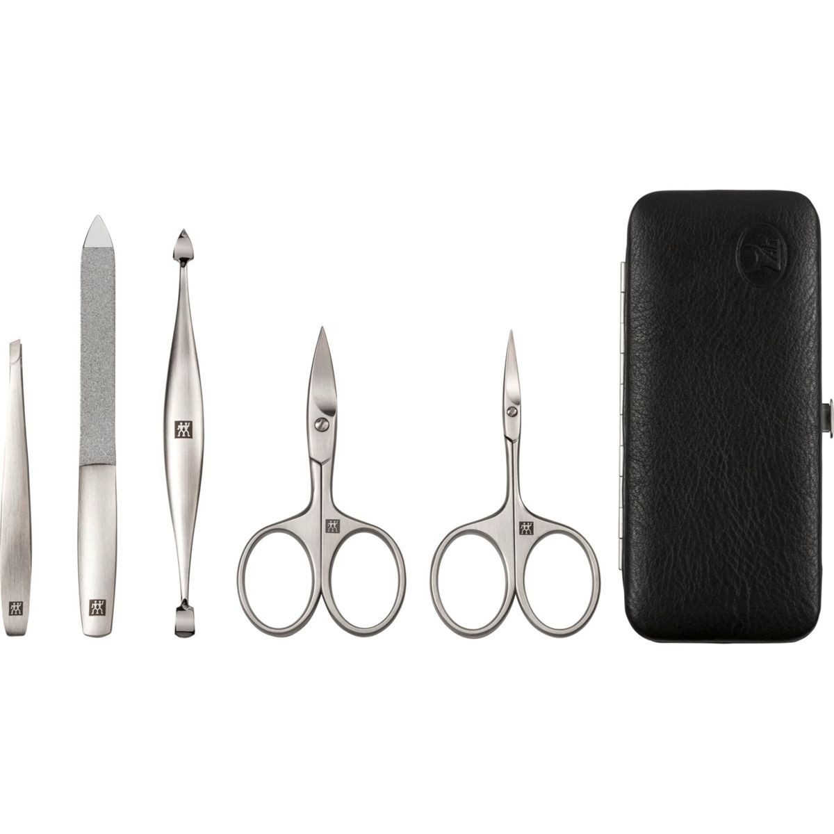 Nagelknipser-Set Maniküre Pediküre Set 5tlg. mit Nagelschere, Leder