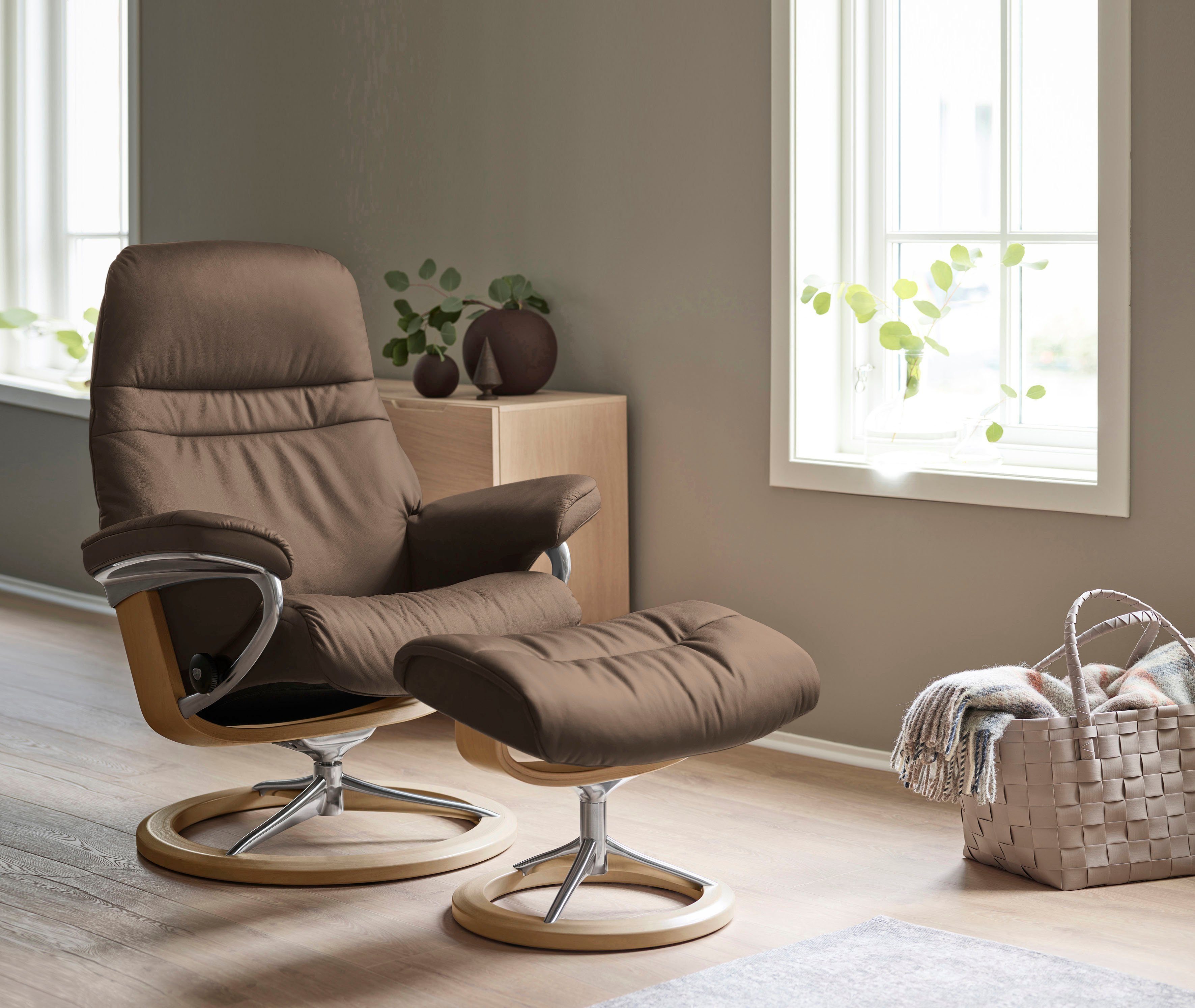 mit Eiche Gestell Signature Base, Größe Relaxsessel L, Stressless® Sunrise,