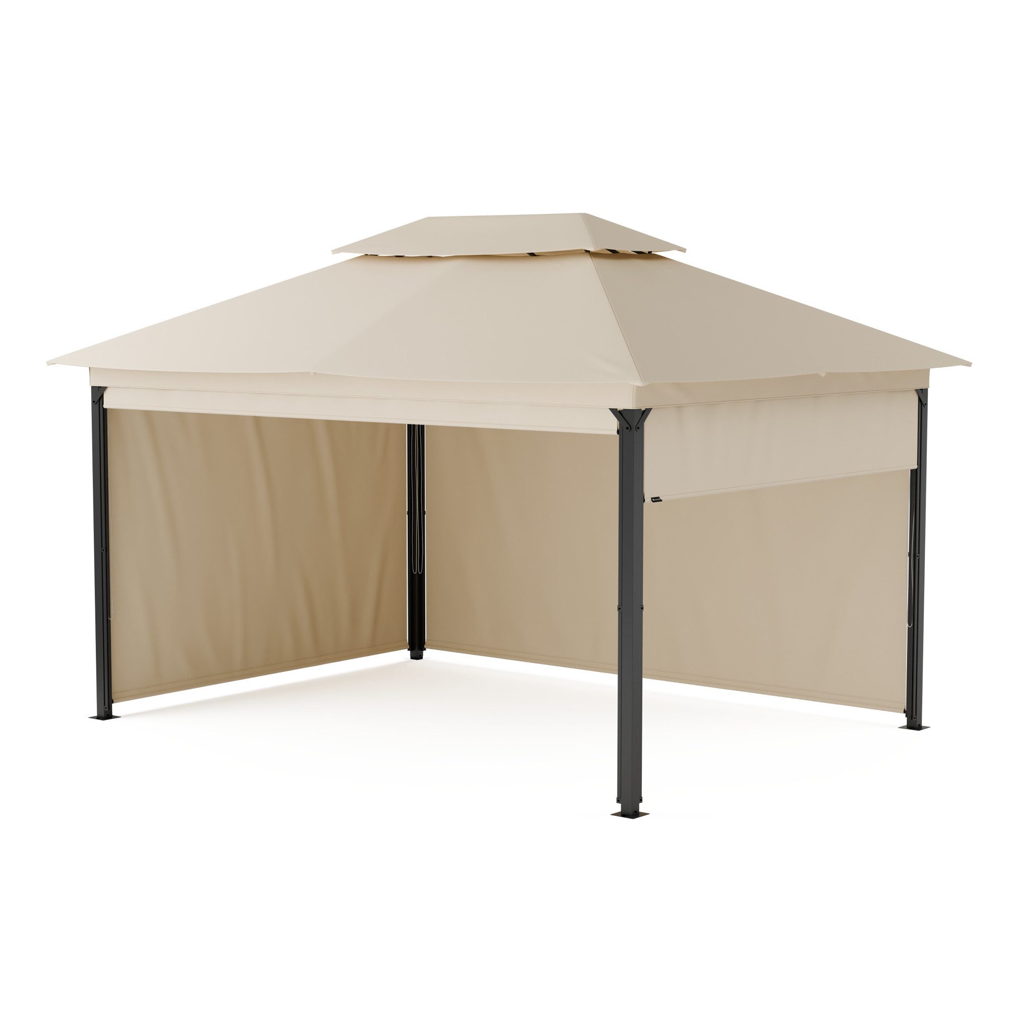 blumfeldt Pavillon Grandezza, (Set), Gartenpavillon Outdoor Garten mit 4 Seitenteilen Stahl 275x297x397 cm