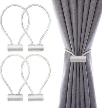 Raffhalter 4 Stück Magnetische Vorhangbänder Vorhangclips Seilvorhangclips, Fivejoy, (4-tlg), Für Stoffe und Vorhänge