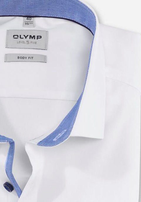 OLYMP Kurzarmhemd Level 5 weiß Flex Dynamic Quality 24/7 in