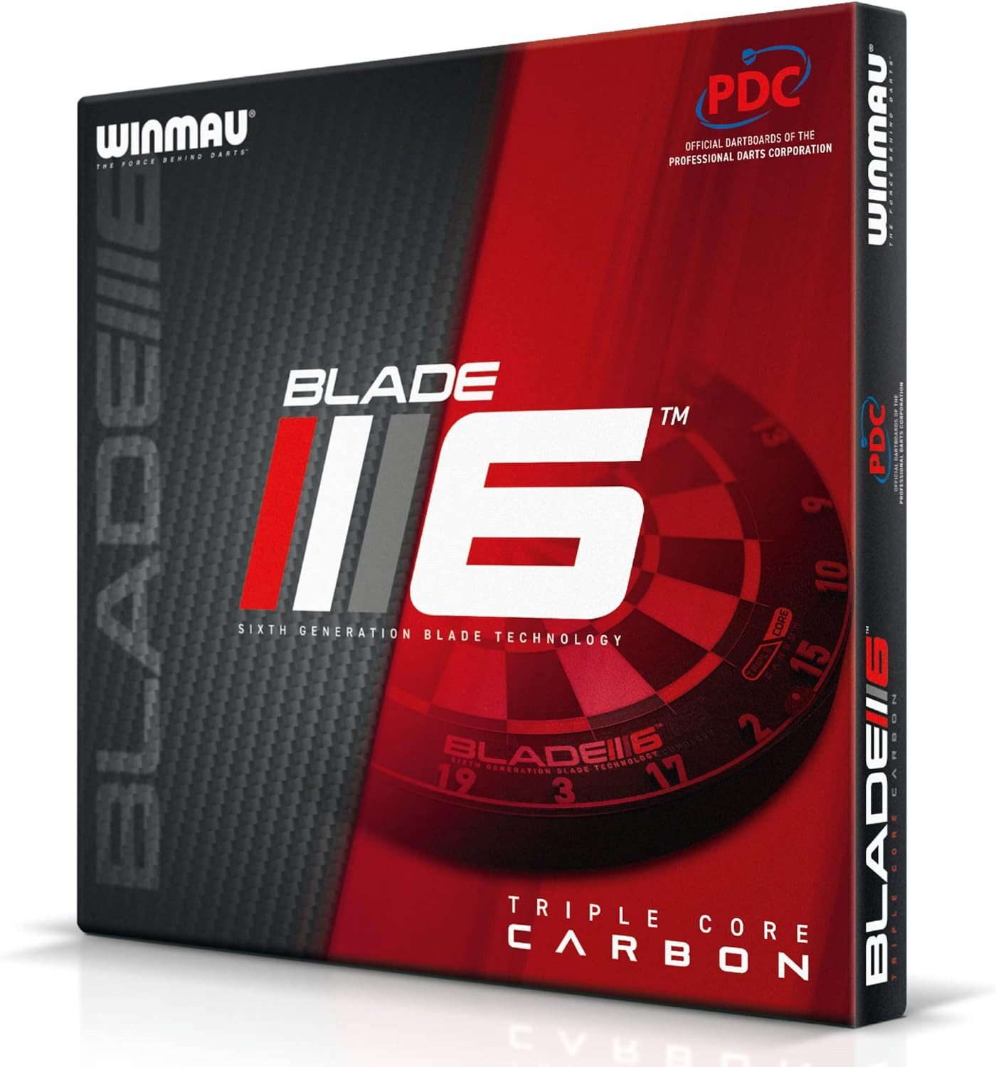 Winmau Dart-Wandschutz Polaris + Blade 6 Triple Core Carbon + Catchring