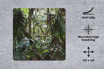 MuchoWow Gaming Mauspad Pflanzen im Regenwald (1-St), Mousepad mit Rutschfester Unterseite, Gaming, 40x40 cm, XXL, Großes