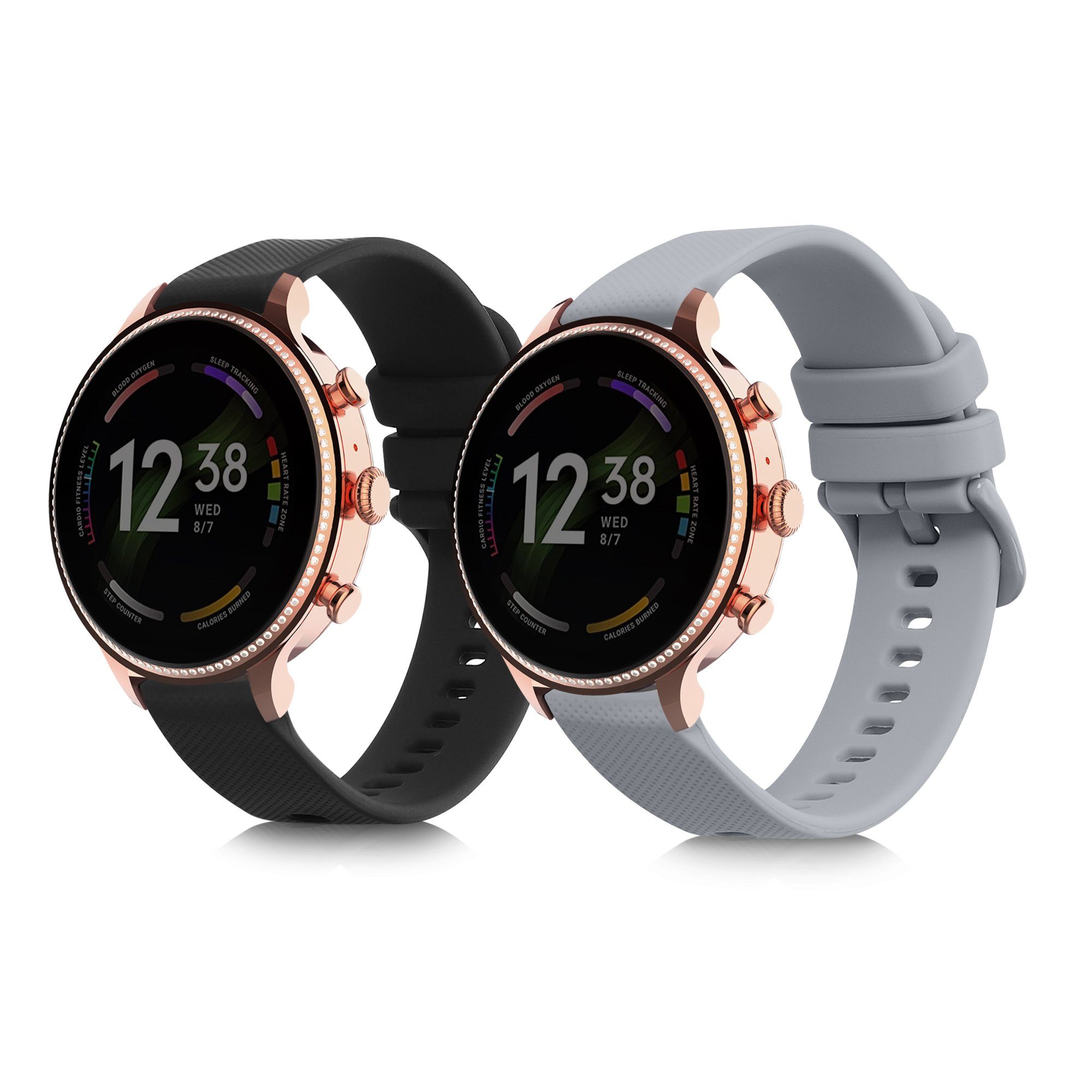 kwmobile Uhrenarmband 2x Sportarmband für Fossil Gen 6 Women's Smartwatch,  Armband TPU Silikon Set Fitnesstracker