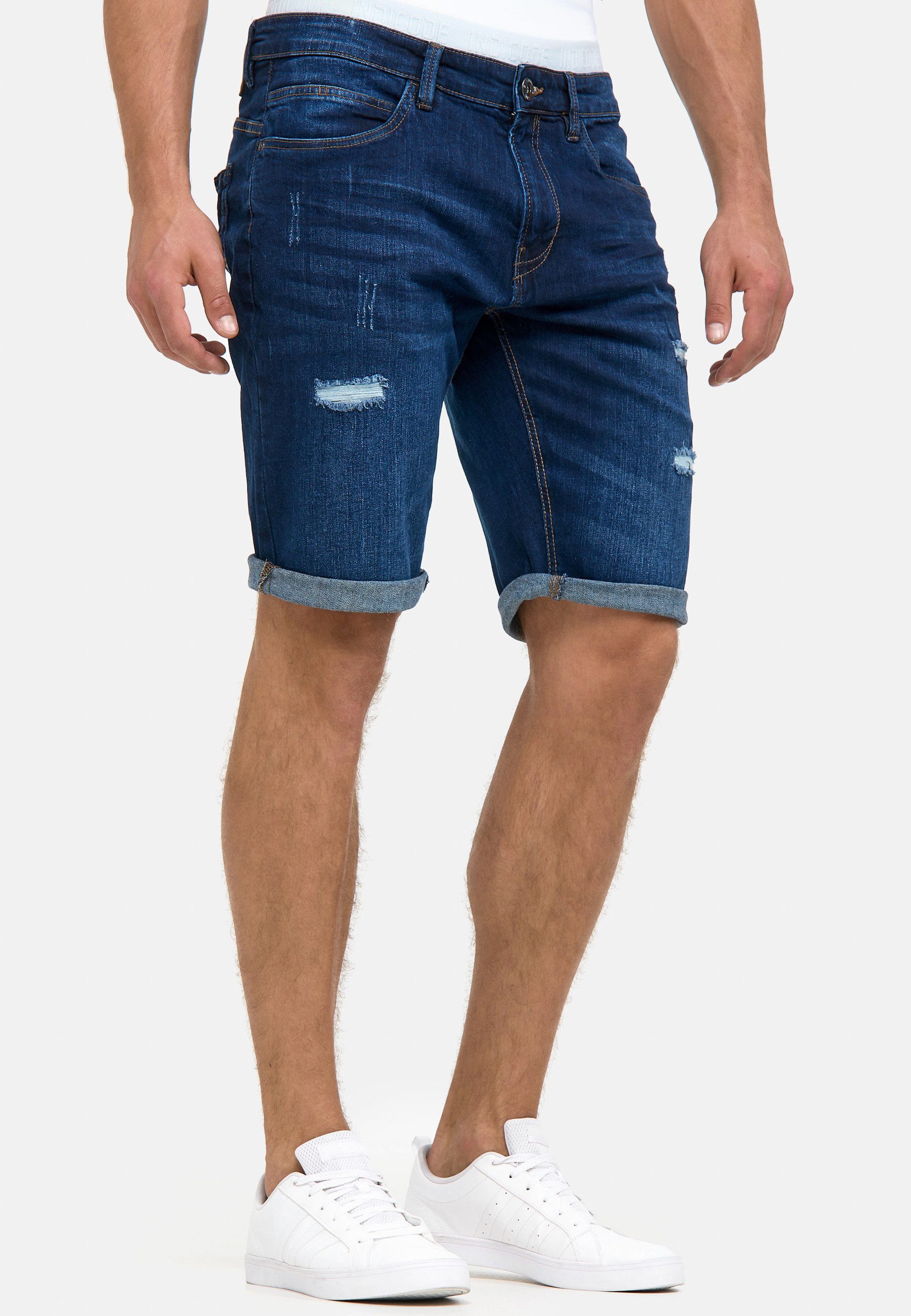 INDICODE Jeansshorts Herren Caden Jeans Shorts Herrenshorts mit 5 Taschen, Denimstyle – Bild 3 von 5