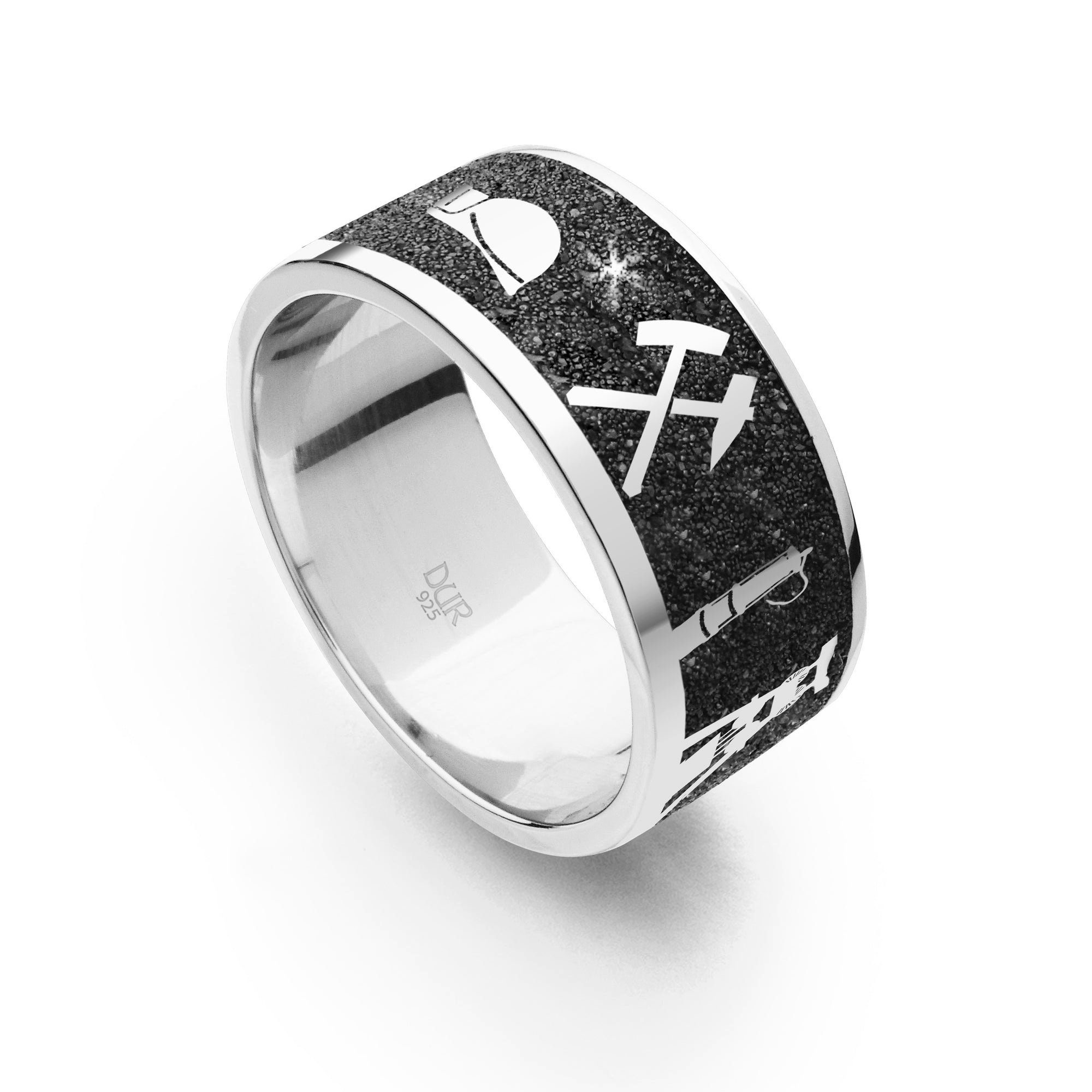 Fingerring DUR Schmuck: Ring "Pott" mit Lavasand R4785