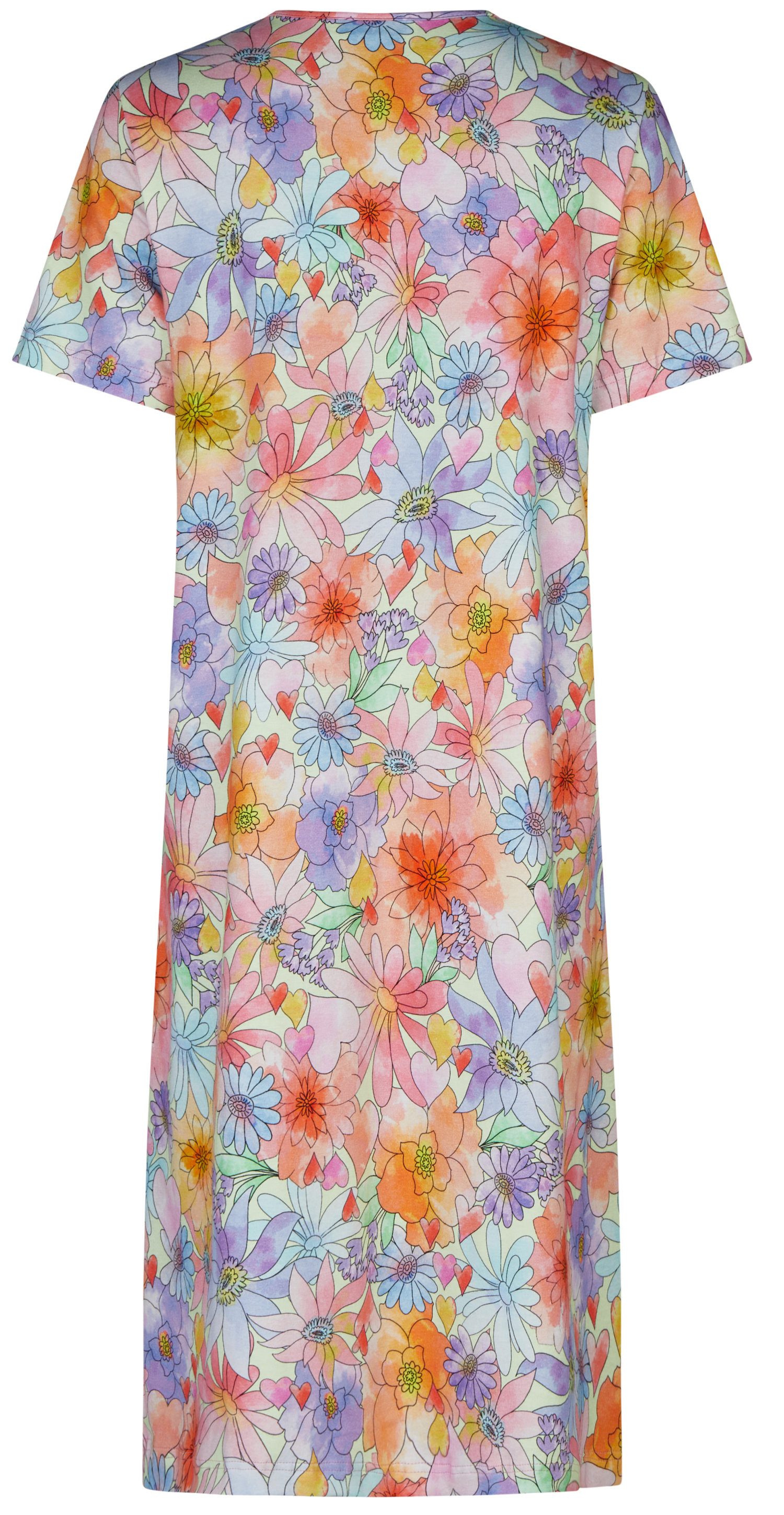 HUTSCHREUTHER Nachthemd Damen Schlafshirt mit kurzem Arm (1-tlg) Modisches Design